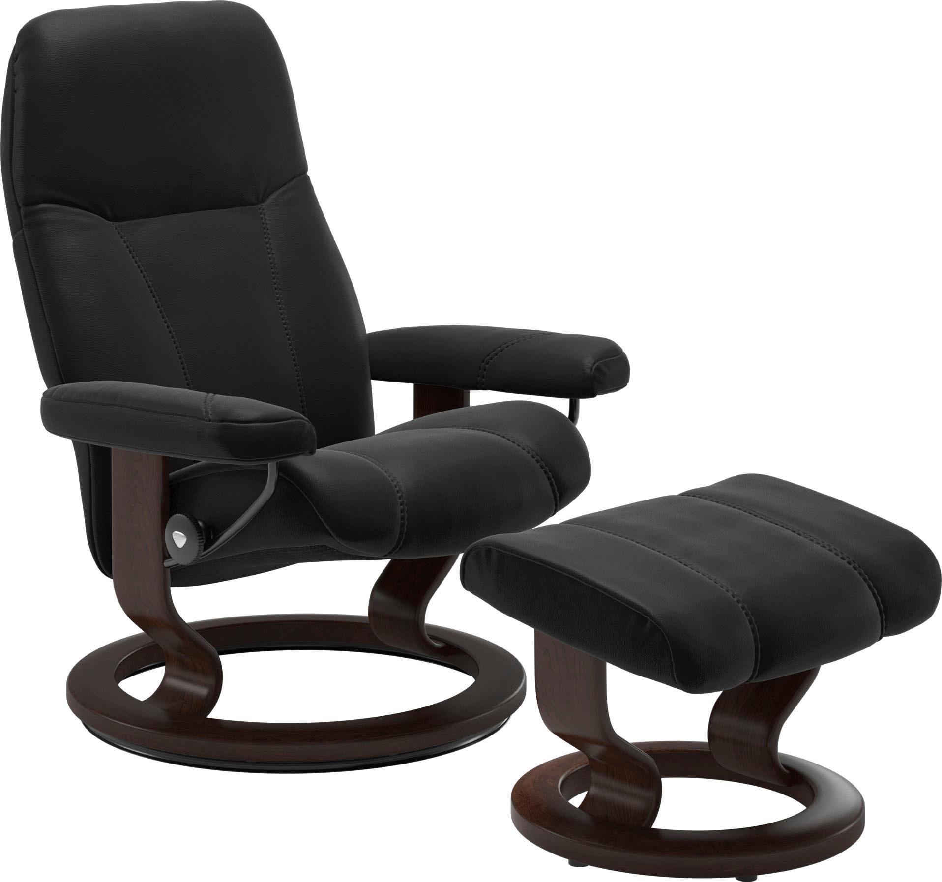 Stressless Relaxsessel "Consul" Relaxsessel mit Hocker, mit Hocker, mit Classic Base, Größe L, Gestell Braun