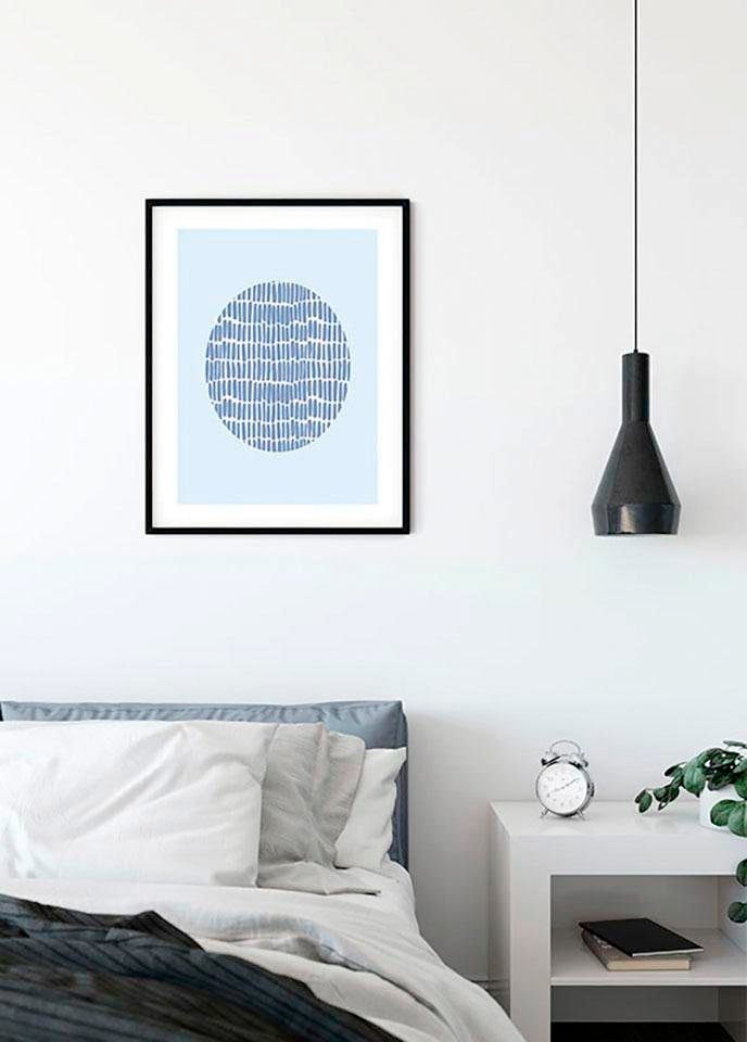 Komar Poster "Shelly Patterns Blue", Formen-Kunst, (1 St.), Kinderzimmer, Schlafzimmer, Wohnzimmer