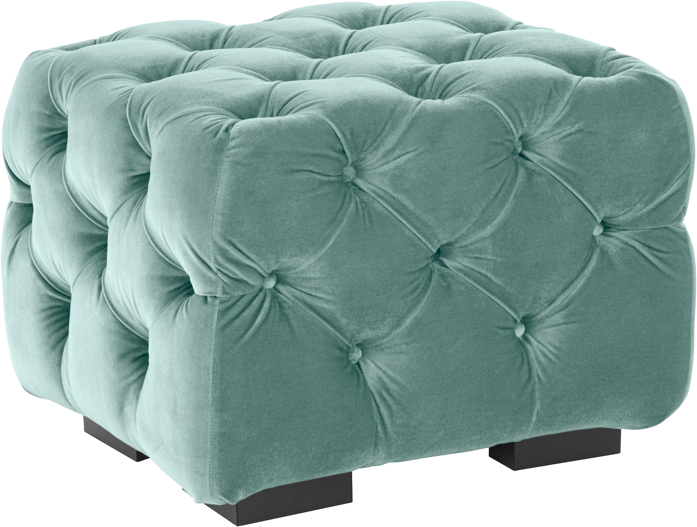 Guido Maria Kretschmer Home&Living Polsterhocker »Kalina«, mit klassischer Chesterfield-Knopfheftung, passend zur Serie "Kalina"