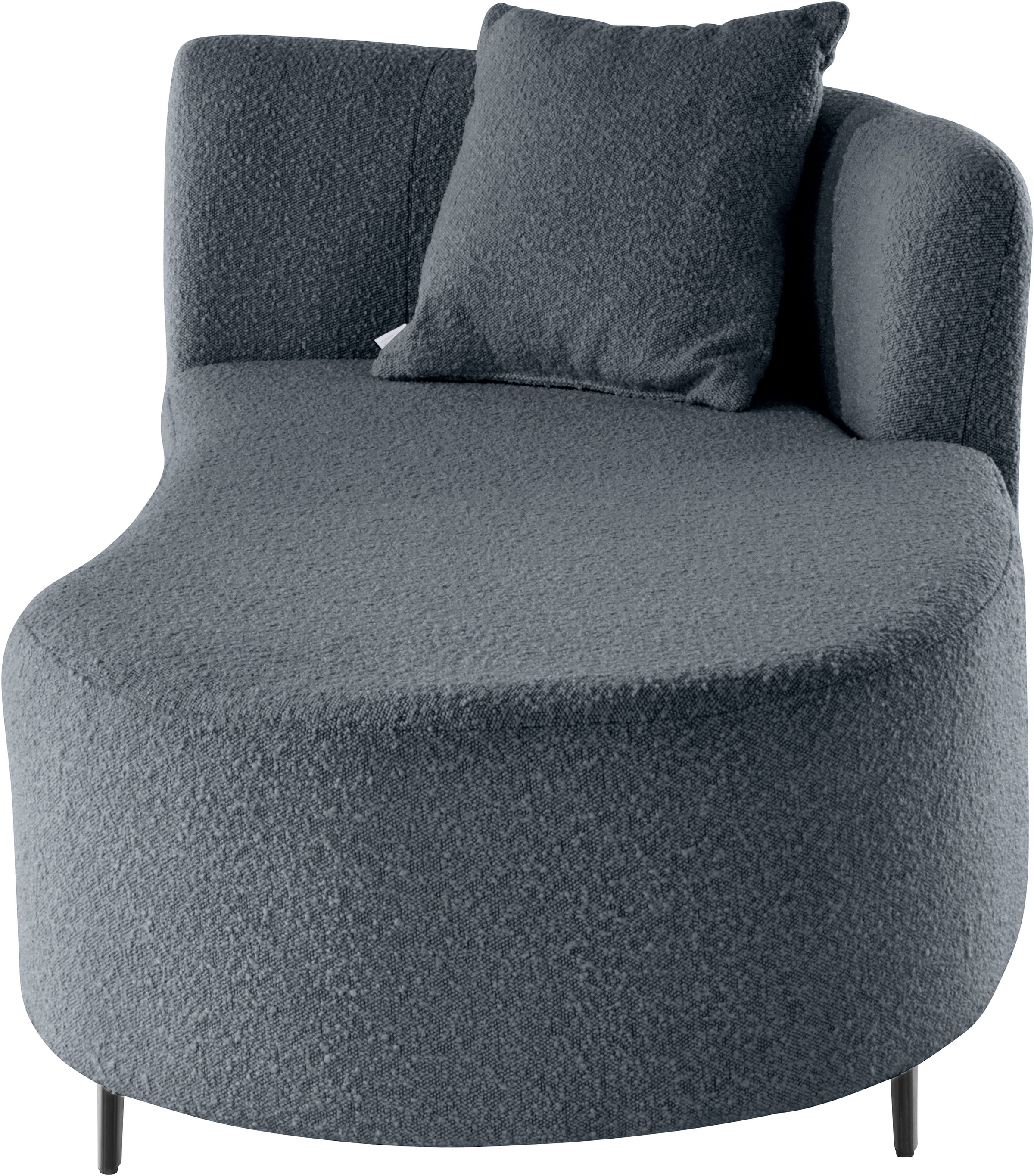 Recamiere HOME AFFAIRE "Hulby", blau (blaugrau), B:182cm H:82cm T:90cm, 95% Polyester, 5% Polyacryl, Sofas, Recamiere, wahlweise mit und ohne Hocker und Armlehne links oder rechts 6