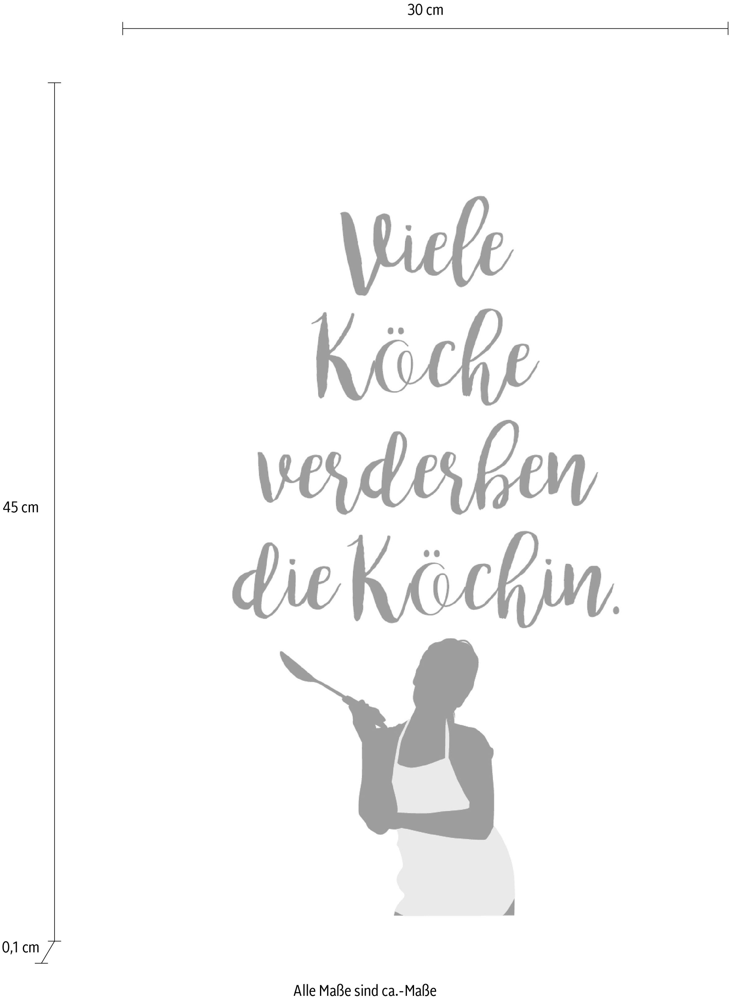 queence Wanddekoobjekt "Köchin", Stahlschild, Blechschild, Spruch, Witzig, günstig online kaufen