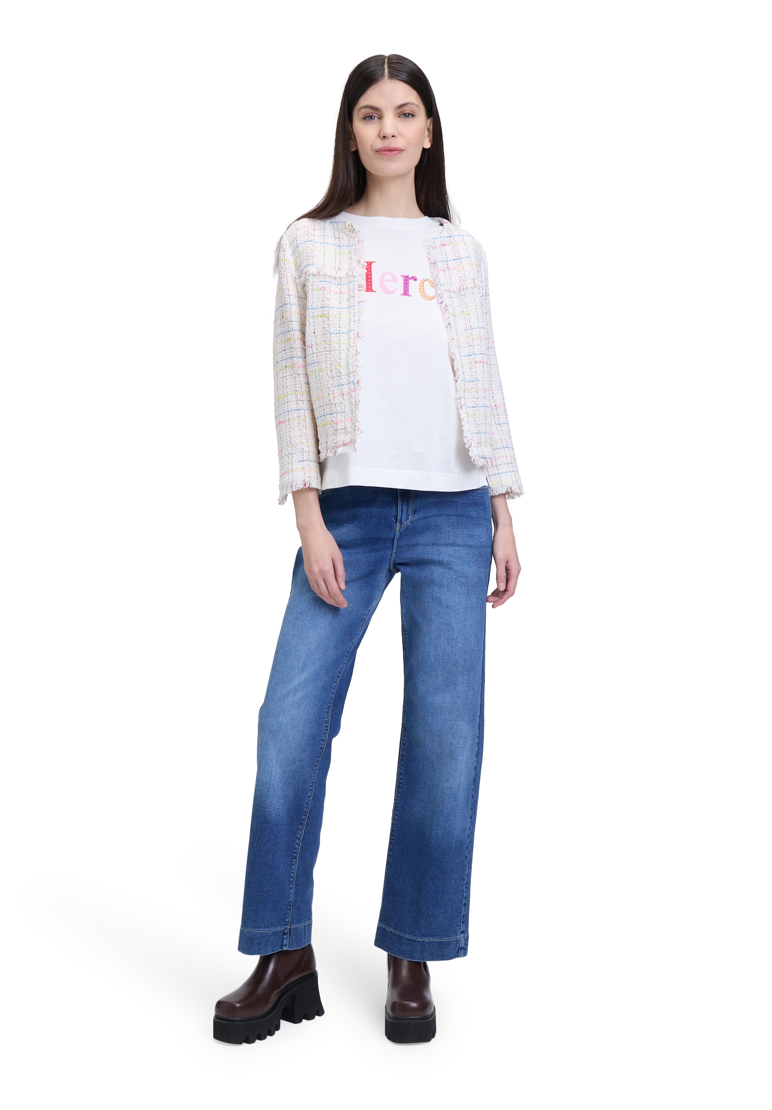 Cartoon Kurzarmshirt »Cartoon Damen Printshirt mit Rundhalsausschnitt«, (1 tlg.), Hotfix