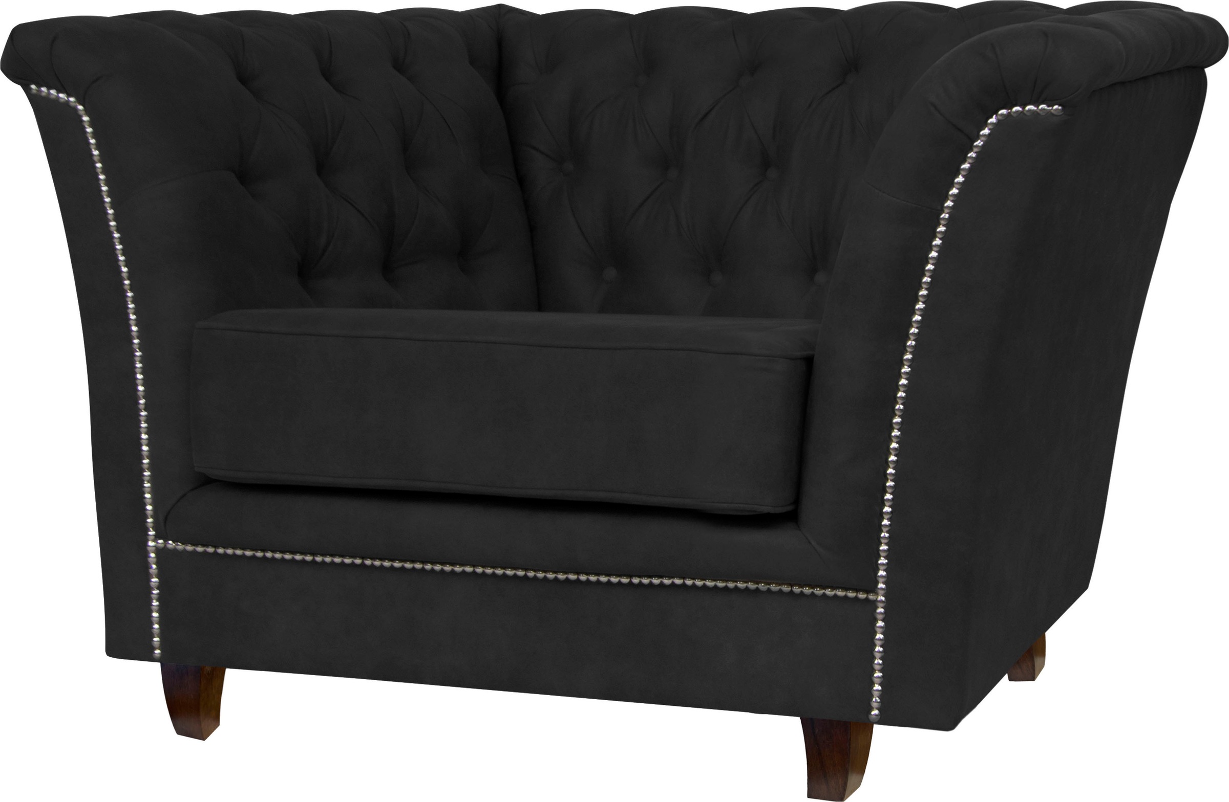 Home affaire Chesterfield-Sessel "Derby Sessel", passend zum Polster "Derby", mit Ziernieten und Knopfheftung