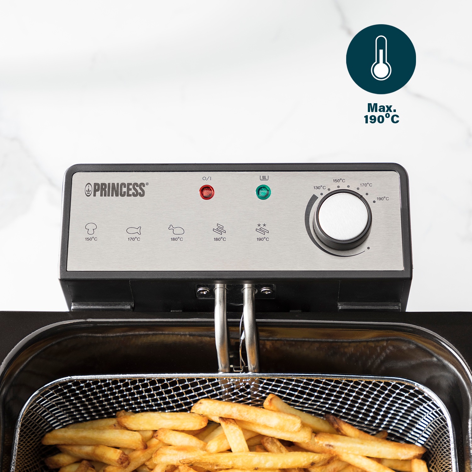 PRINCESS Fritteuse »185000 Superior-Fritteuse«, 3270 W, Fassungsvermögen 5 l