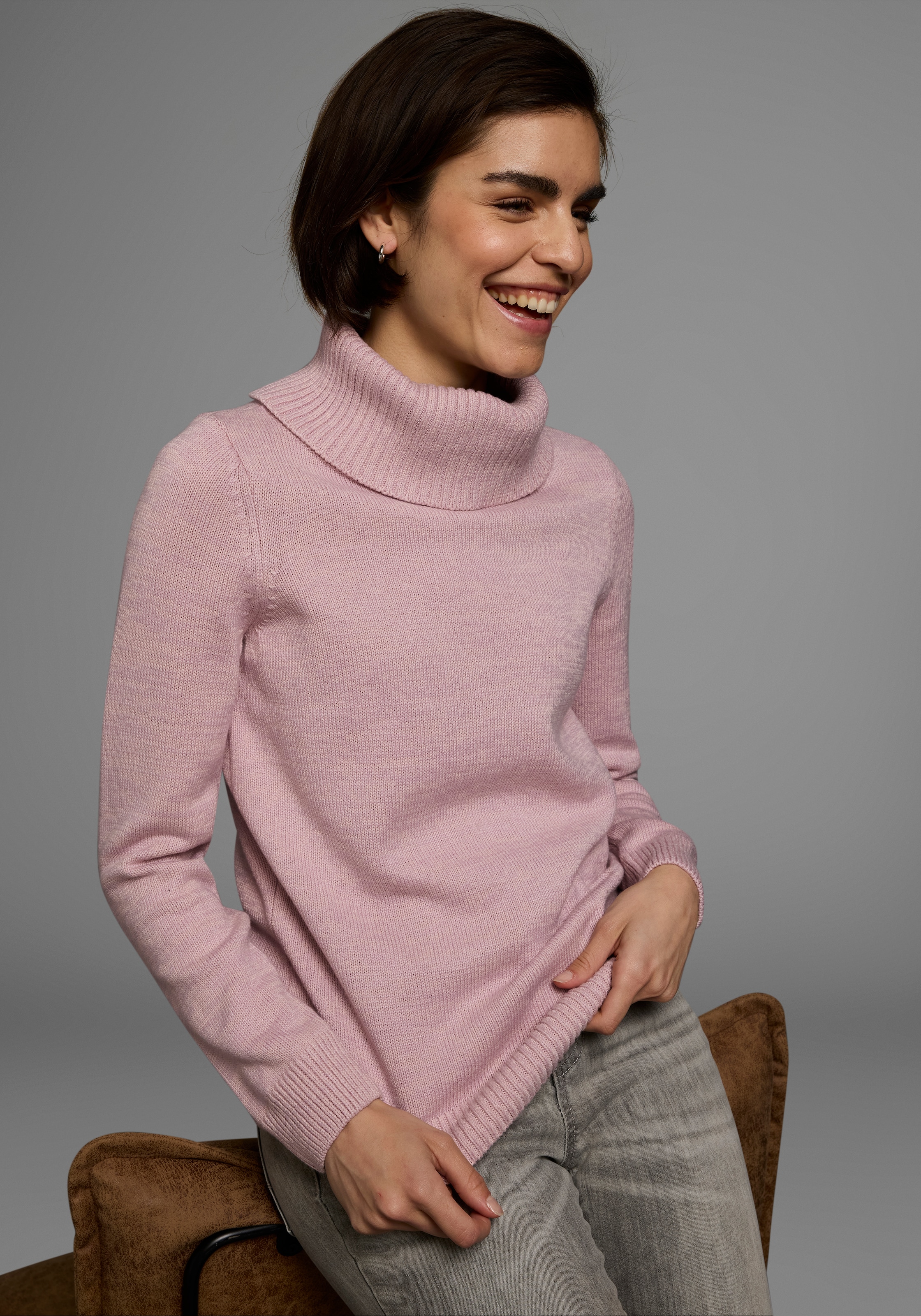 KangaROOS Rollkragenpullover mit Schalkragen, Langarm, Warm & Kuschelig günstig online kaufen