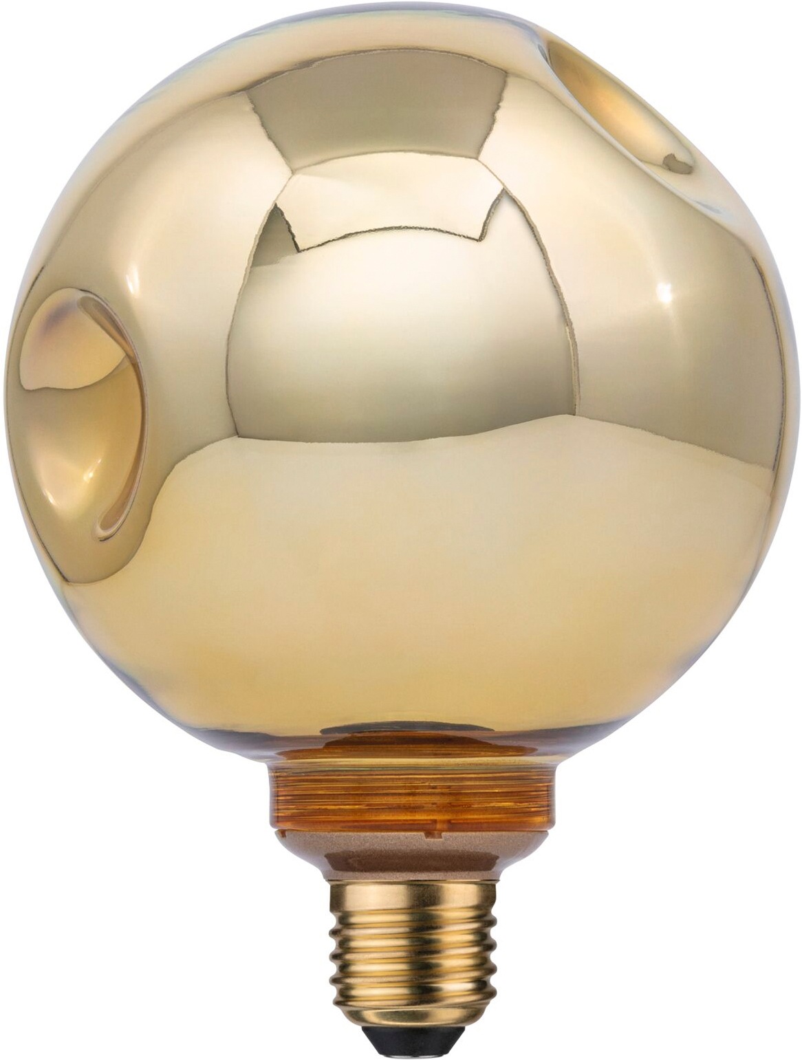 Paulmann LED-Filament »G125 400lm 2700K gold 3step dim 4,7W 230V 3Dellen« E27 1 Stk. Warmweiß Dimmbar