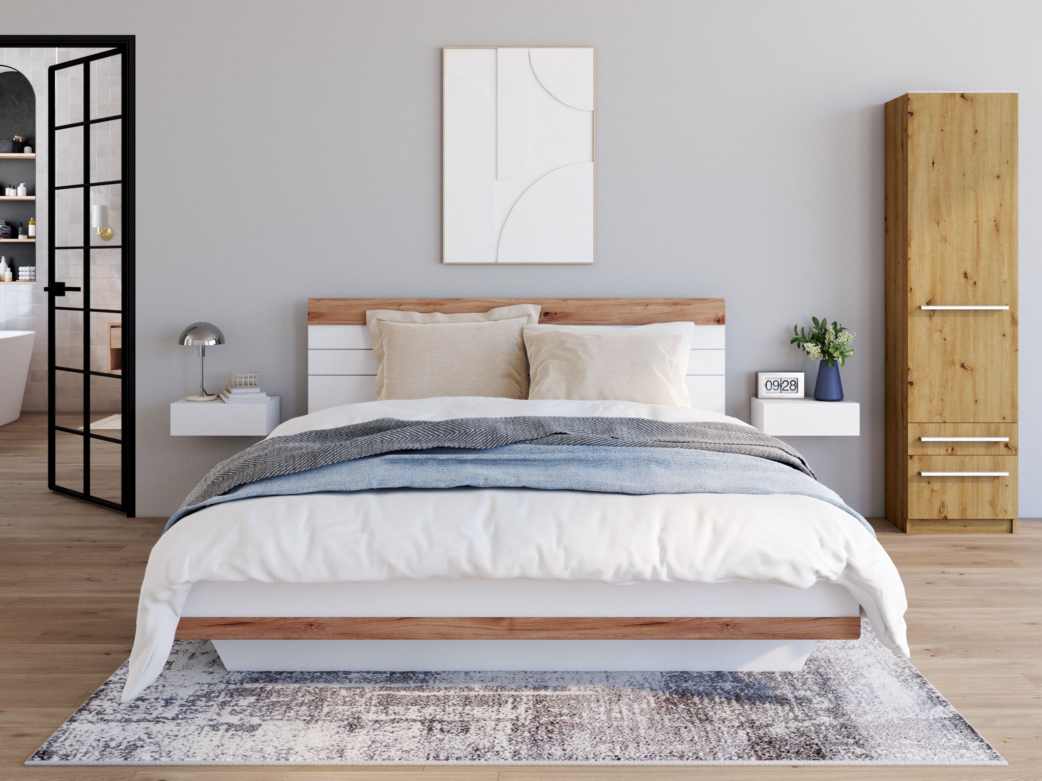 AMS Tischuhr »T1175« Büro, Wohnzimmer, Esszimmer