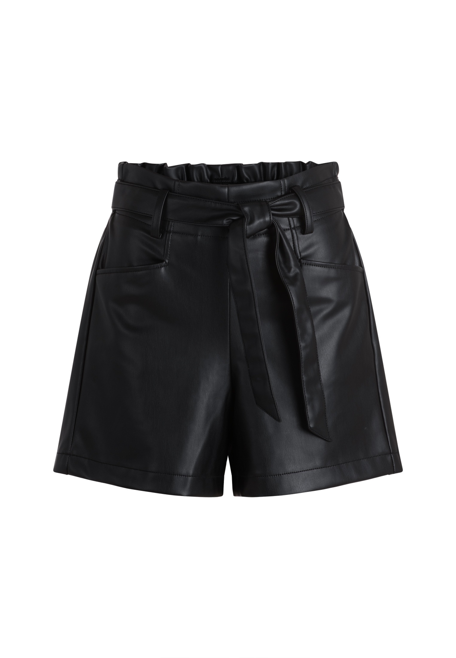 Zero Shorts "Damen Lederoptik mit Bindegürtel" Gürtel günstig online kaufen