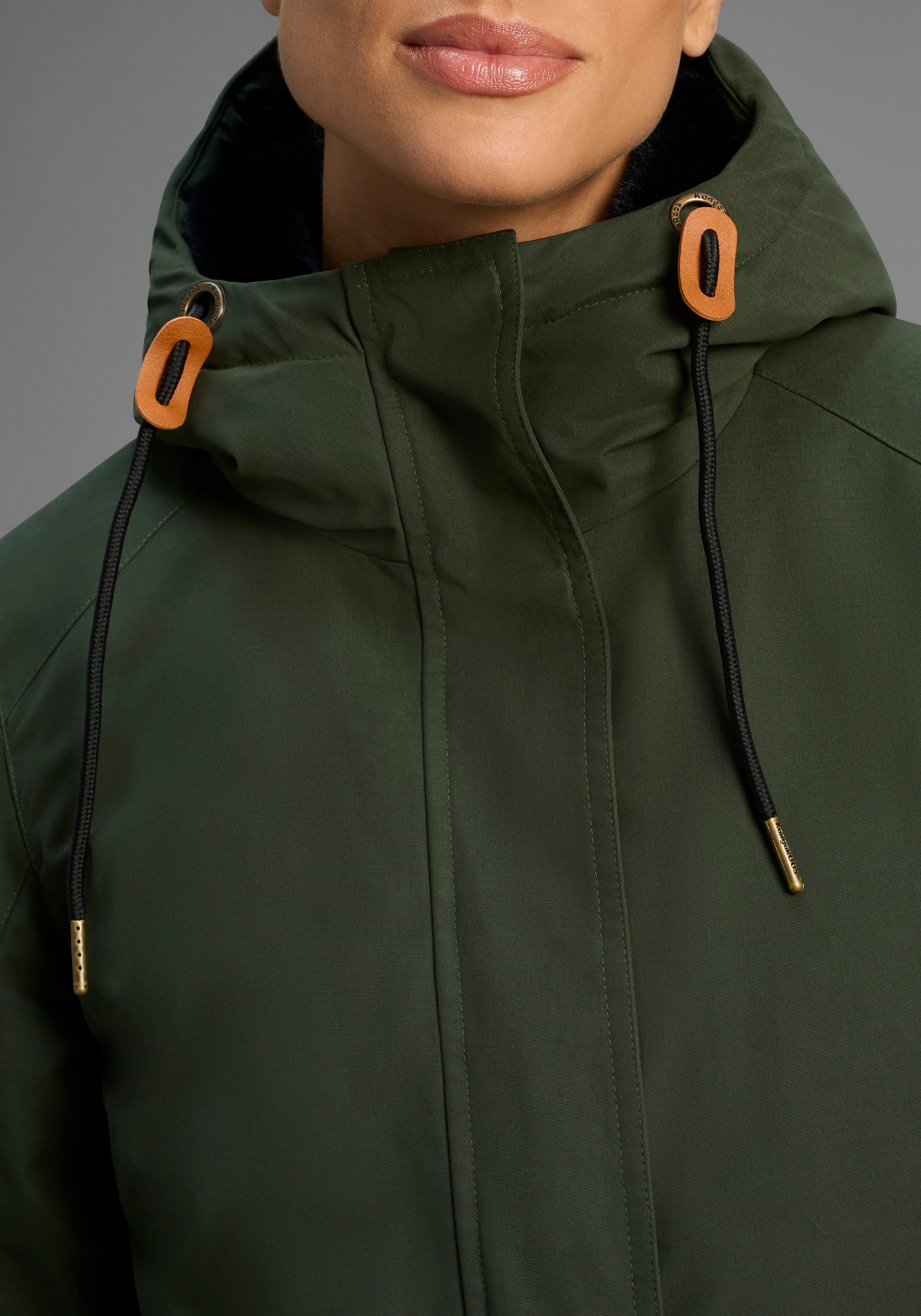 KangaROOS Parka, mit Teddy Fellimitat gefüttert, Winterjacke