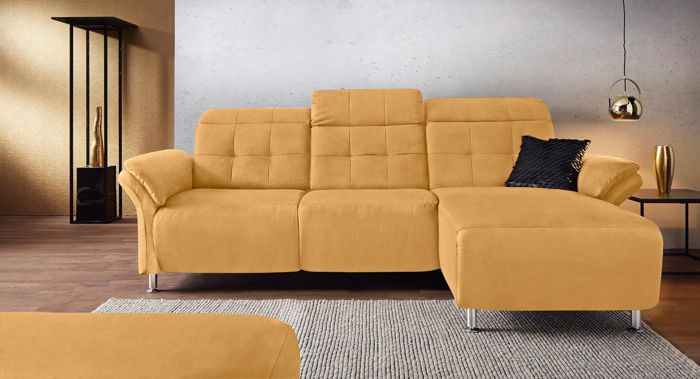 Home affaire Ecksofa "Manhattan L-Form" 2 Sitze mit elektrischer Relaxfunkt günstig online kaufen
