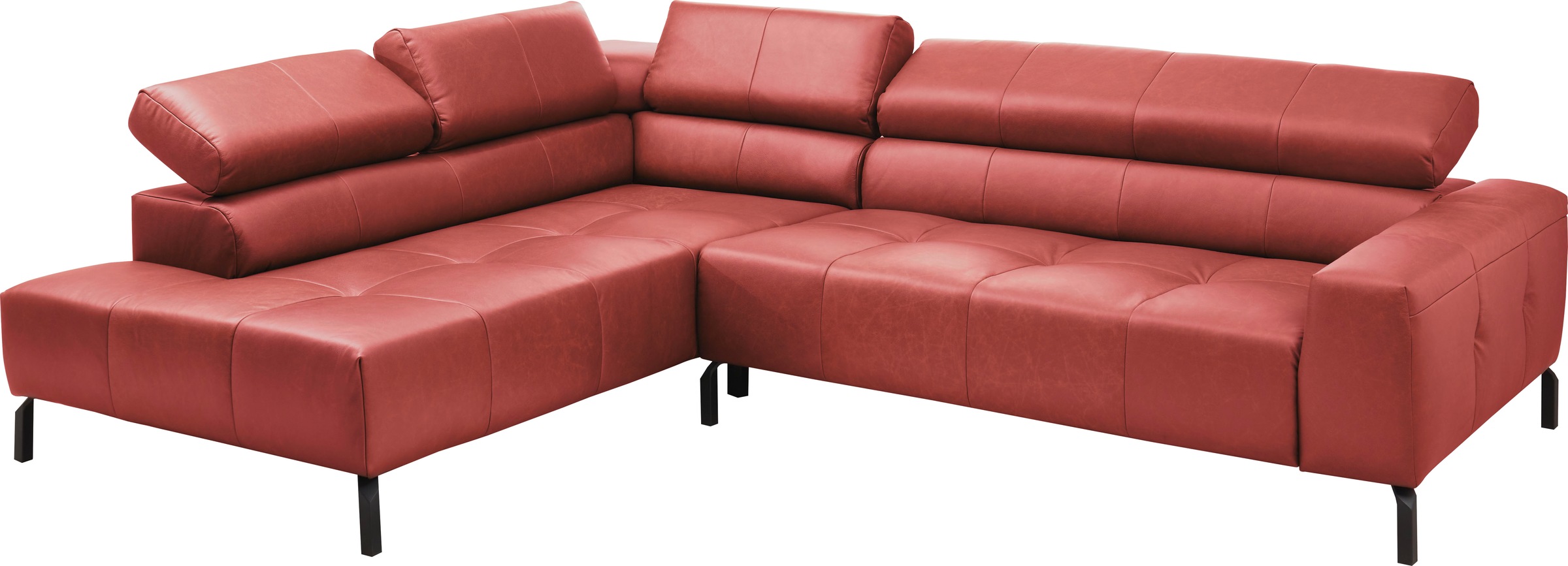 Places of Style Ecksofa »Cleveland, L-Form, incl. Kopfteilverstellung, Breite 276 cm«, wahlweise elektrischer Sitzvorzug