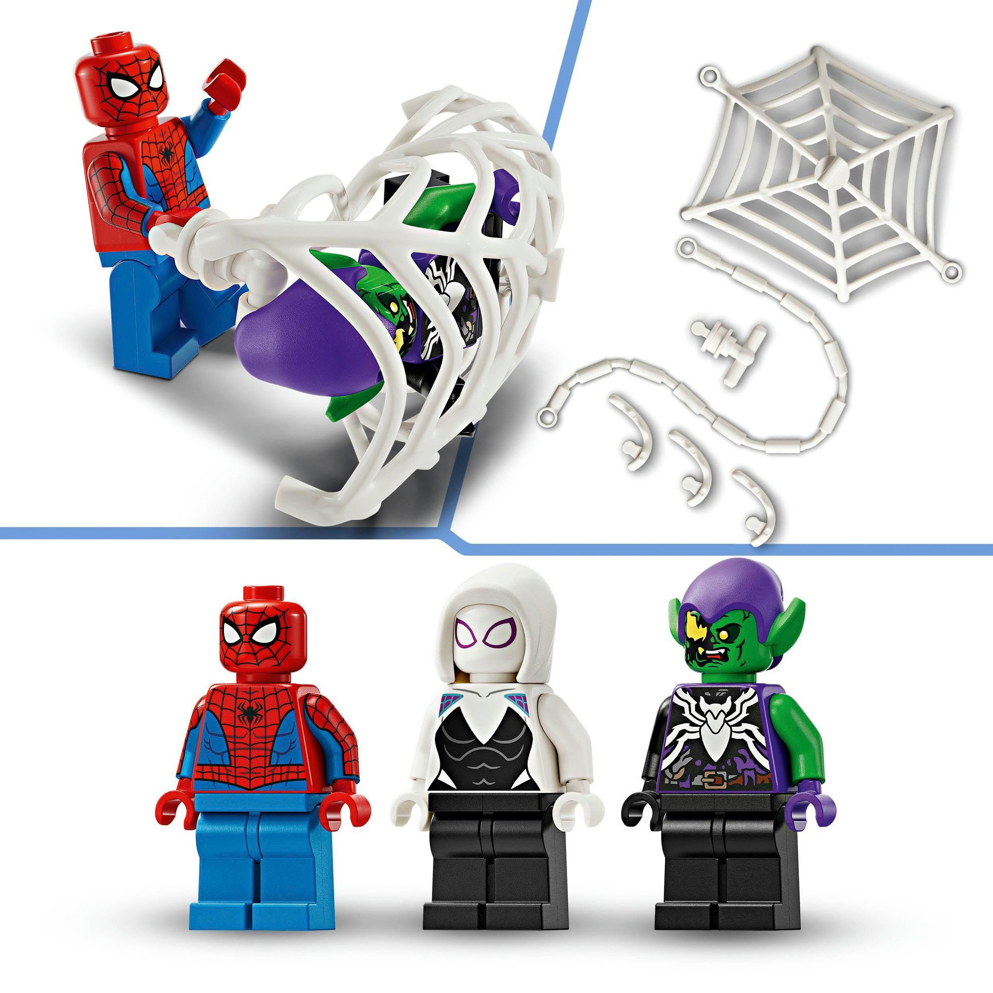 LEGO® Konstruktionsspielsteine »Spider-Mans Rennauto & Venom Green Goblin (76279), LEGO Super Heroes«, (227 St.), Made in Europe