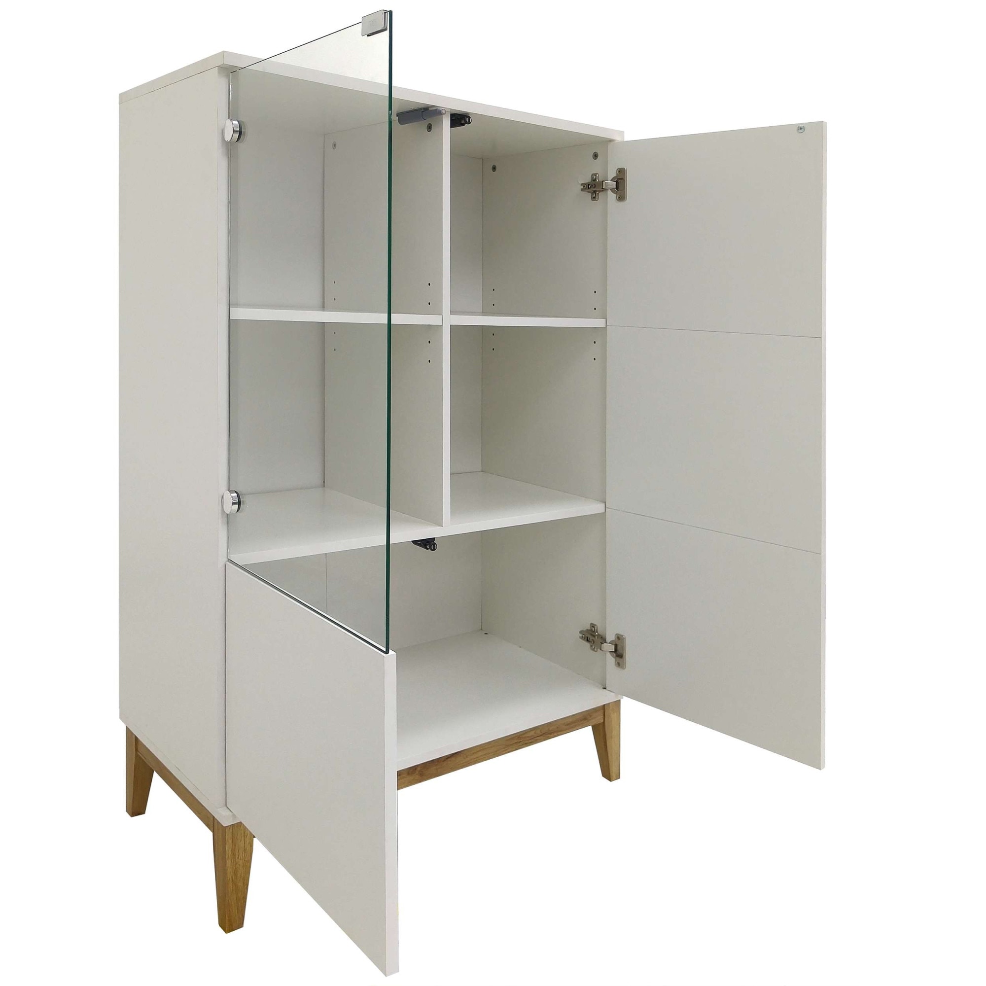 OTTO home Highboard »Maryd« Kommode, Midischrank, m. Glas- u. Holztüren, Einlegeböden, Breite 80cm