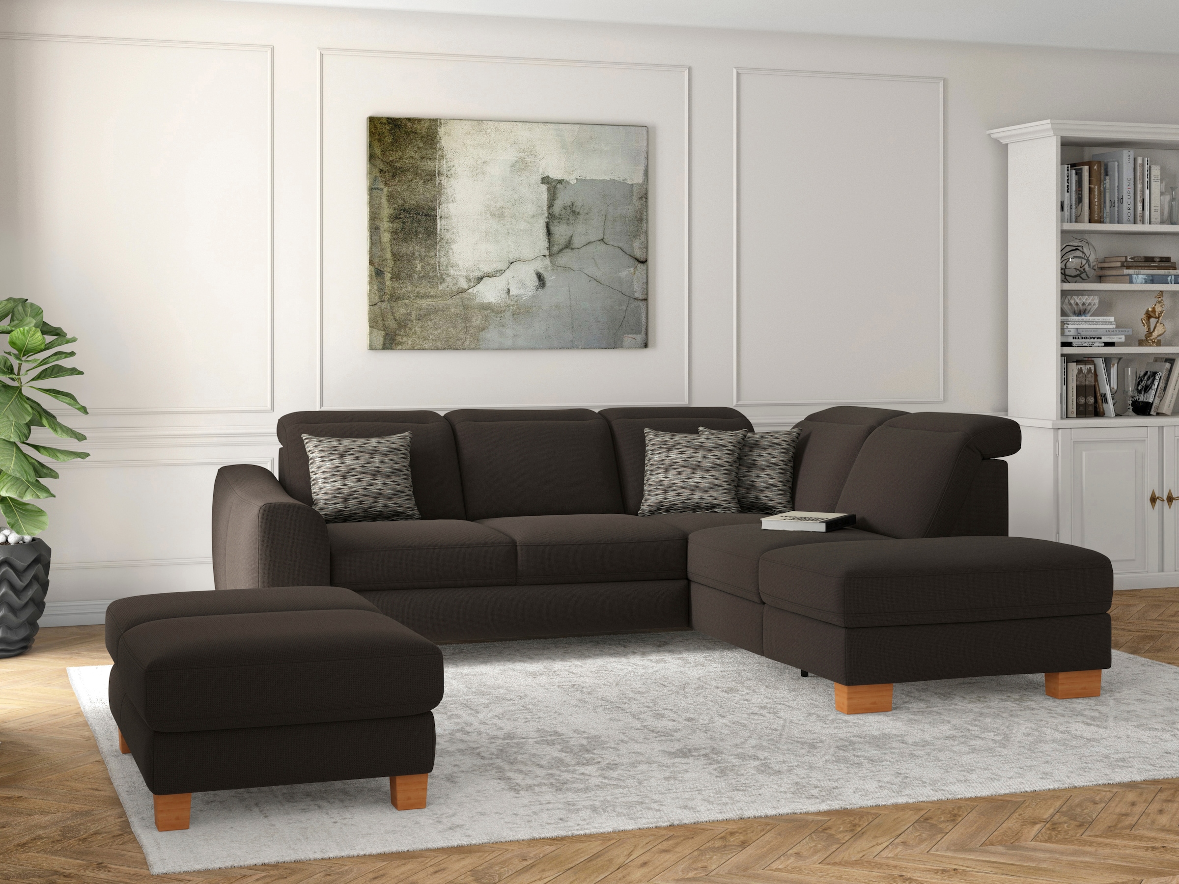 sit&more Ecksofa "Dundee L-Form", mit Federkern und Massivholzfüßen, wahlwe günstig online kaufen