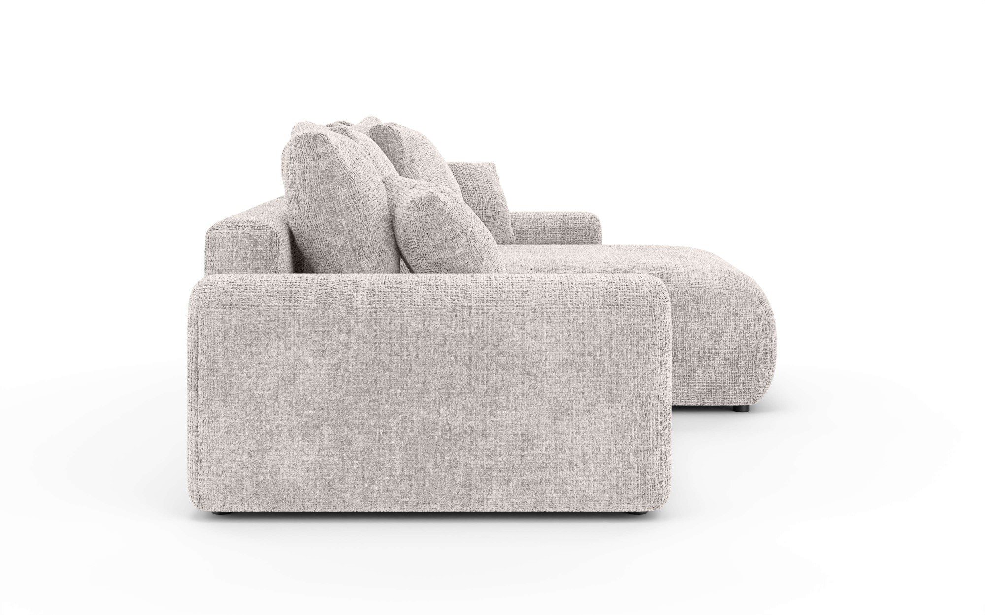 Home affaire Ecksofa »LAKESIDE klein mit Bettfunktion und Bettkasten, B/T/H 235/142/84 cm«, L-Form, Recamiere beidseitig montierbar, mit Wellenunterfederung