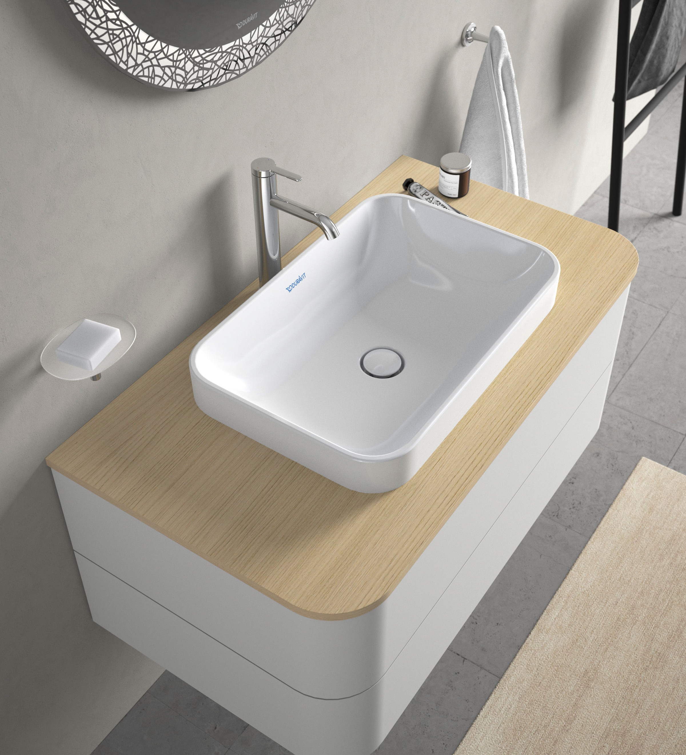 Duravit Waschtischarmatur 13,6 und AirPlus, BAUR L«, mit | »C.1 cm, bestellen AquaControl Größe Ausladung Waschtischmischer, Chrom