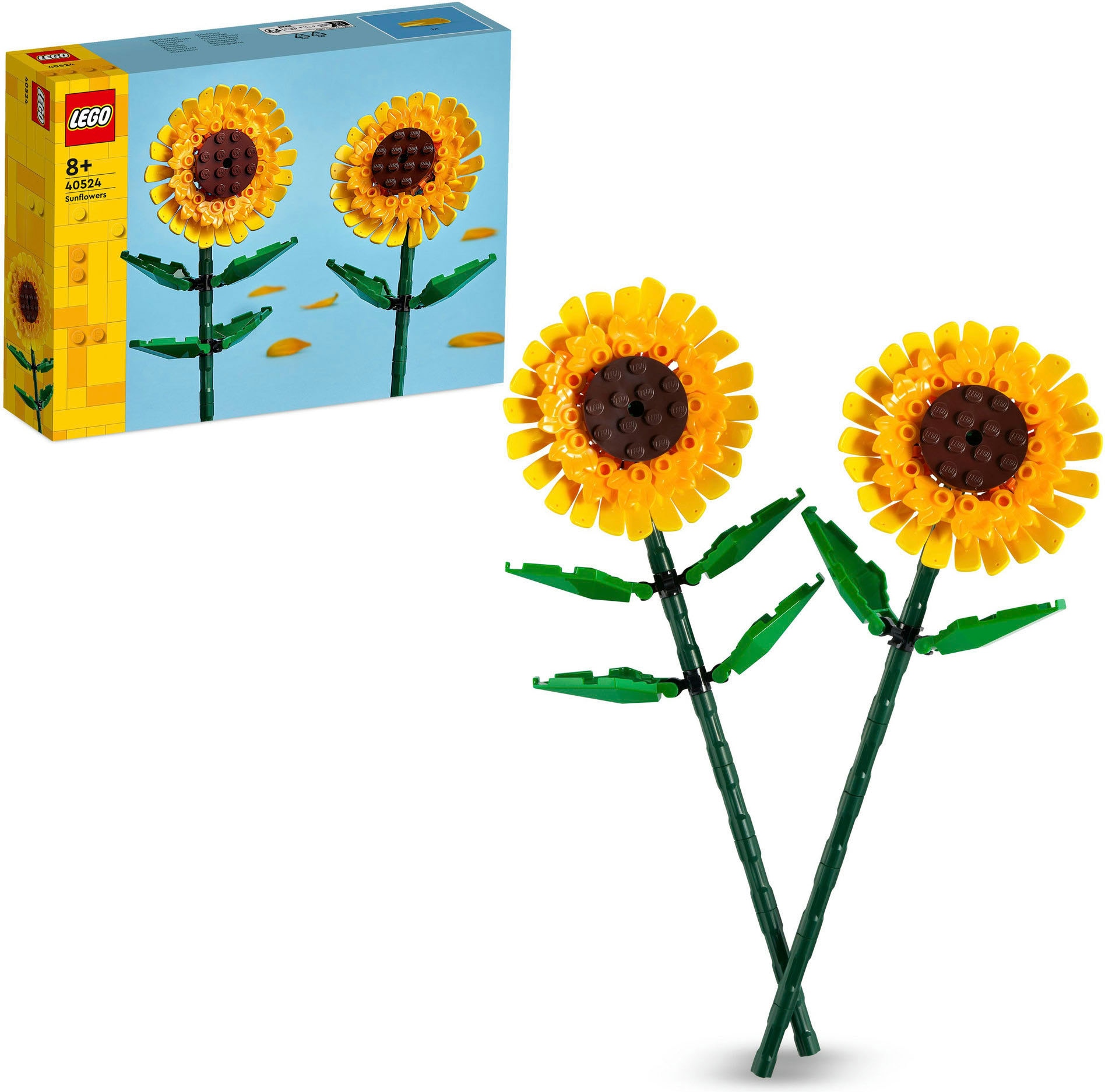 Konstruktionsspielsteine »Sonnenblumen (40524), LEGO Iconic«, (191 St.), Made in Europe