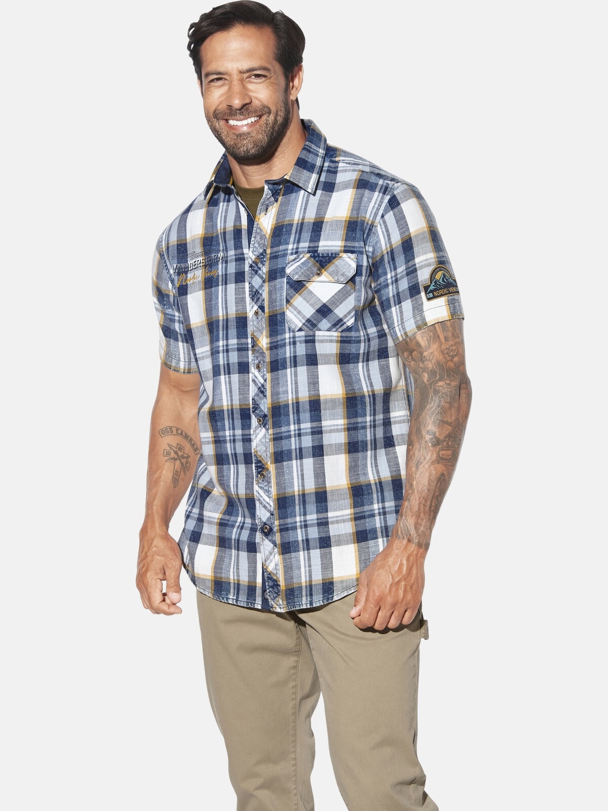 Jan Vanderstorm Kurzarmhemd "Kurzarmhemd INGOLOF" günstig online kaufen