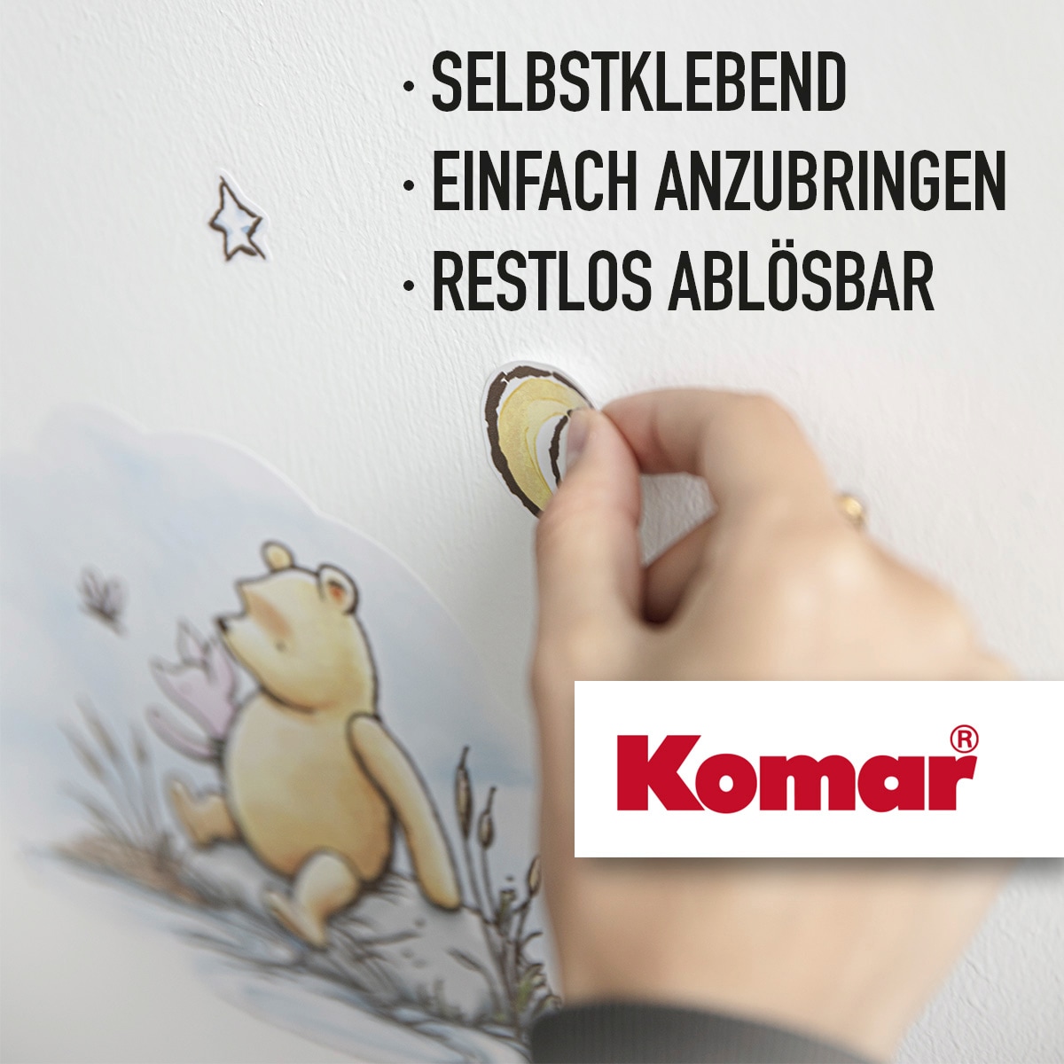 Komar Wandtattoo »Mickey Get Lost - Größe 50 x 70 cm«, (5 St.), selbstklebend, Wandsticker, Kinderzimmer