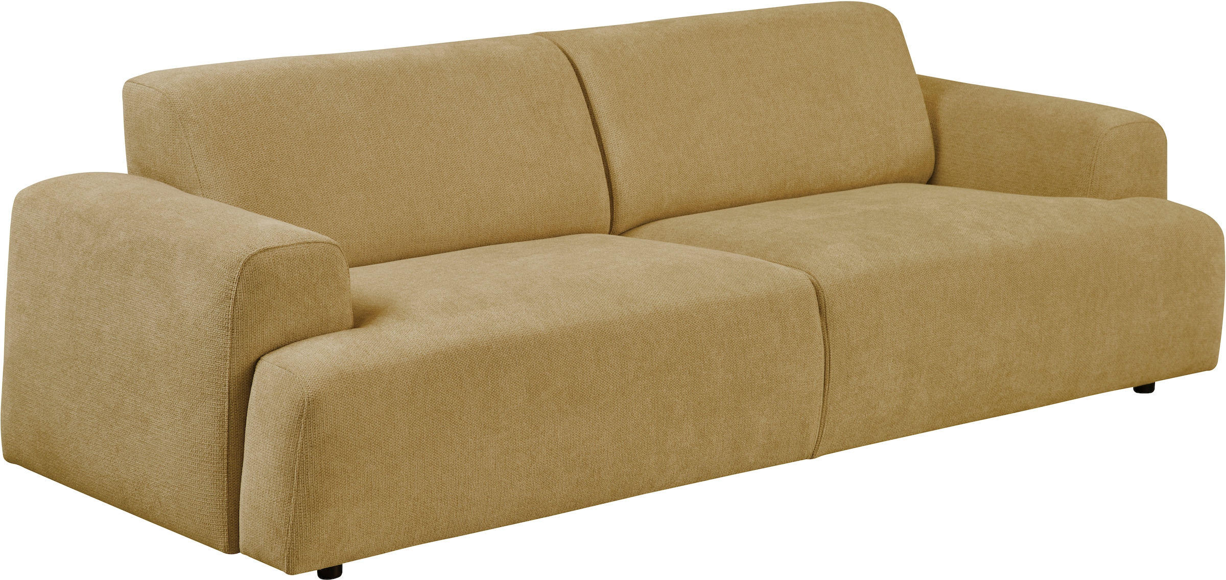 andas 3-Sitzer »Linkka, Breite 237 cm«, in einem weichen Chenille-Stoff, mit Wellenunterfederung