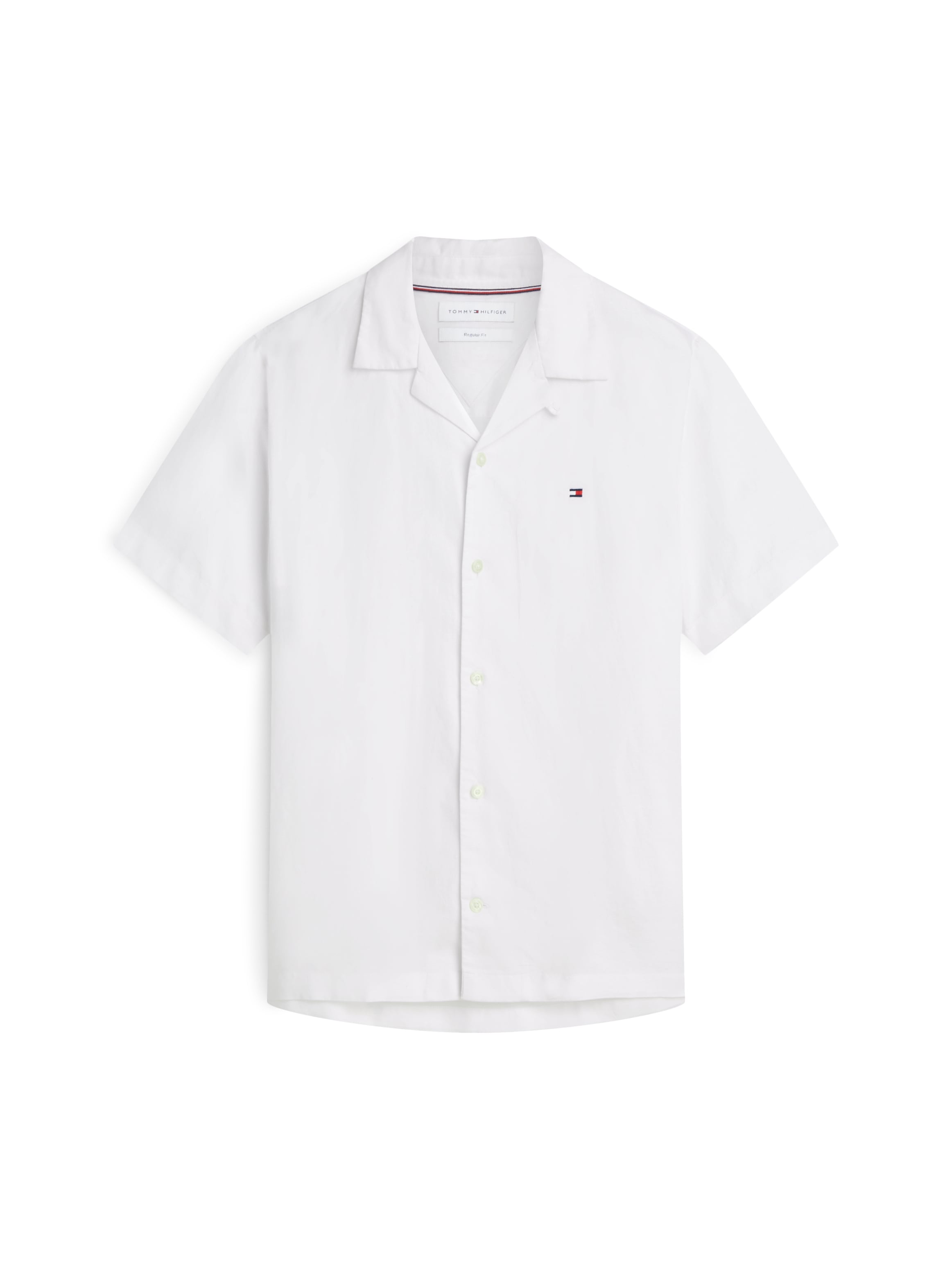 Tommy Hilfiger Kurzarmhemd »LINEN BLEND SOLID SS RF SHT« aus Baumwollmix mit Leinen