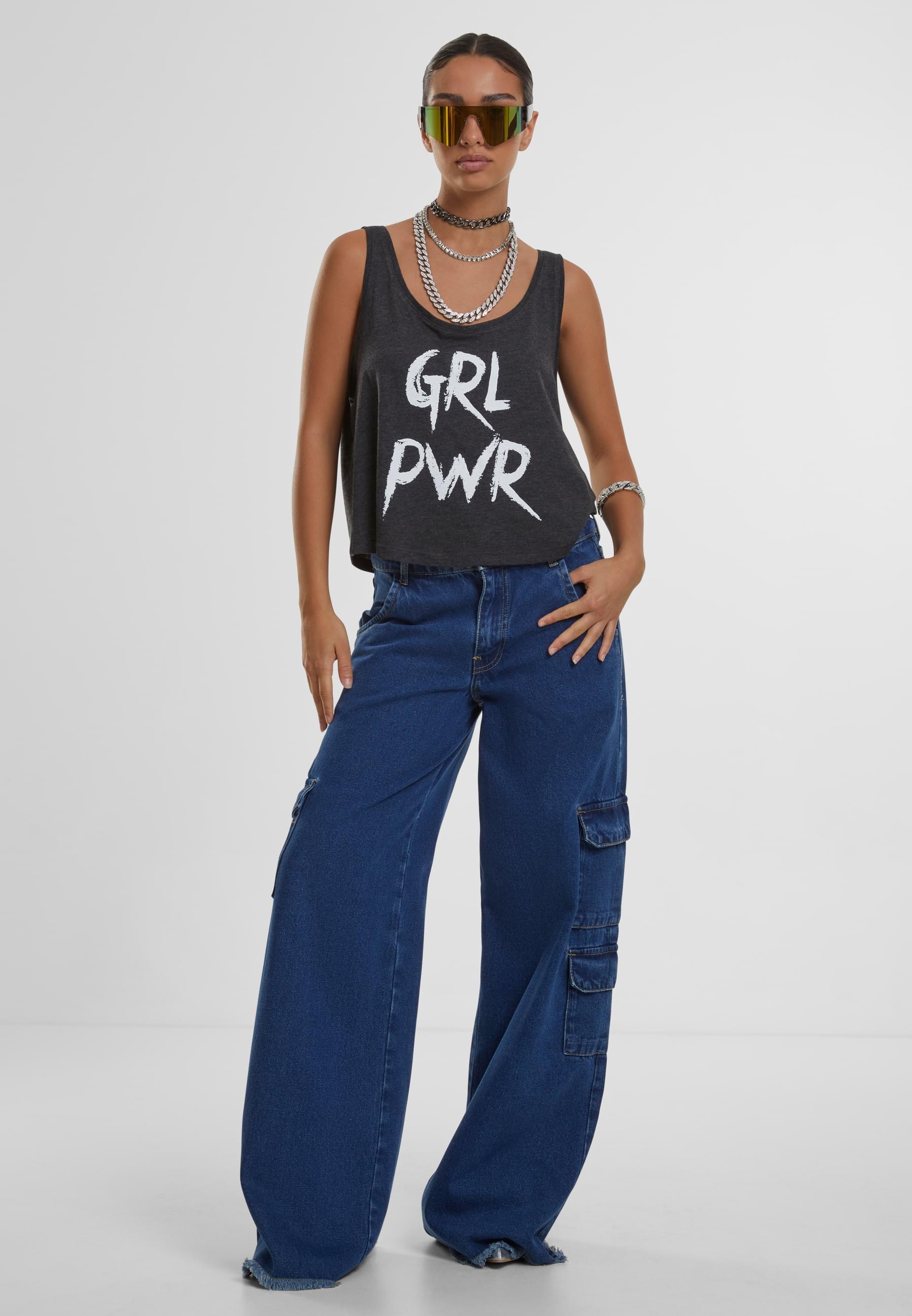 MisterTee Muskelshirt »MisterTee Damen Ladies GRL PWR Tank«, (1 tlg.)