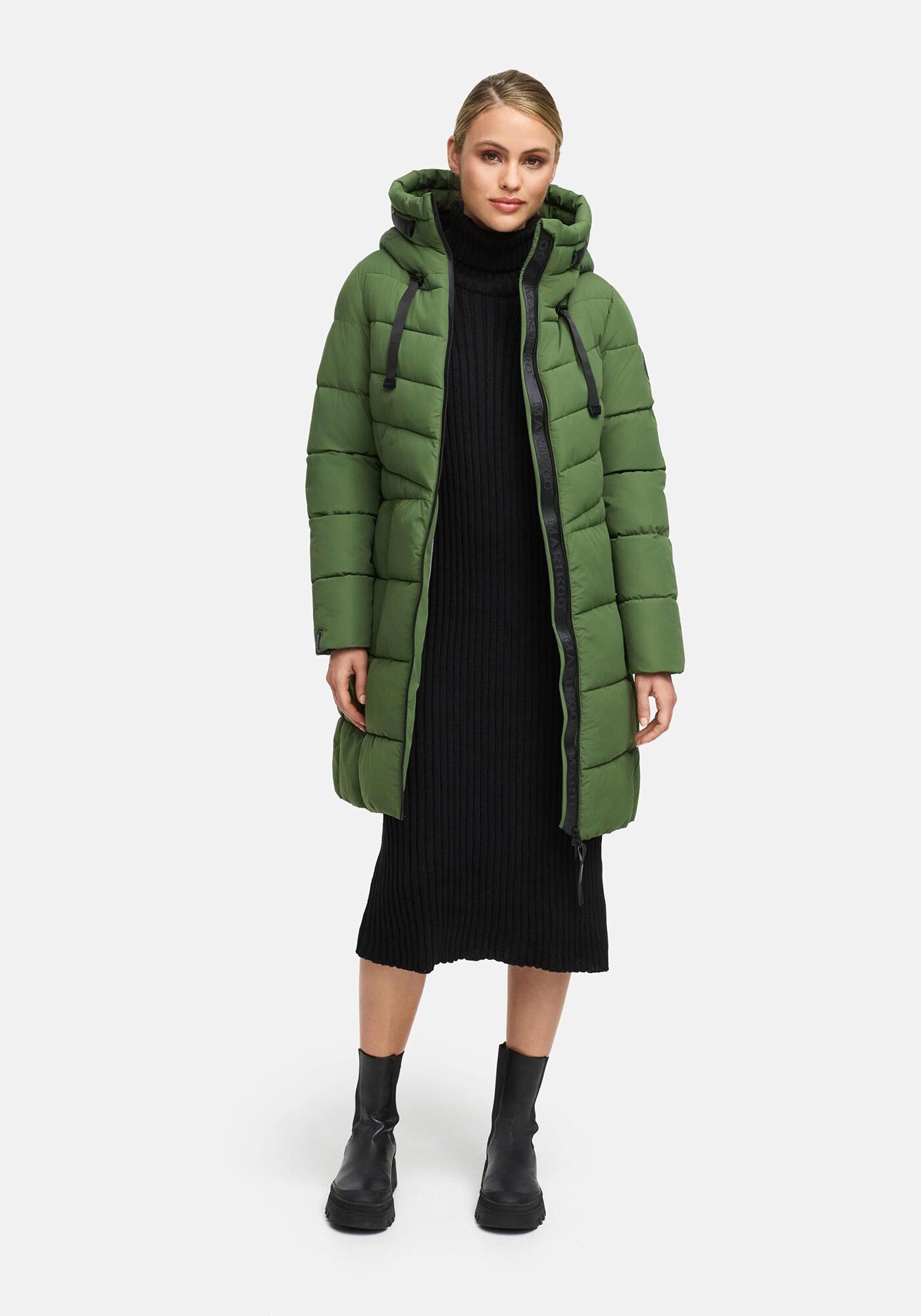 Thumbnail - Marikoo Winterjacke "Natsukoo XVI" Stepp Mantel mit großer Kapuze