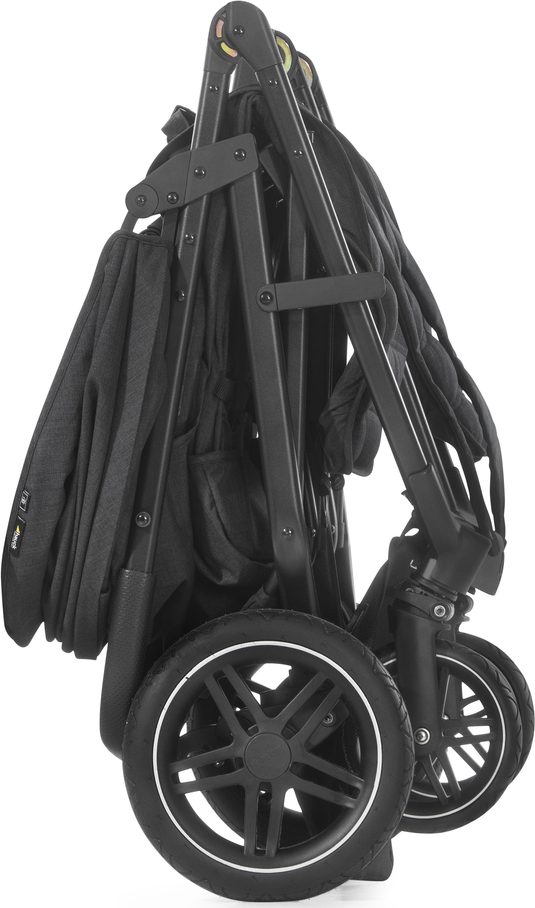 Thumbnail - Hauck Geschwisterwagen "Uptown Duo, black" 30 kg mit schwenk- und feststellbaren Vorderrädern