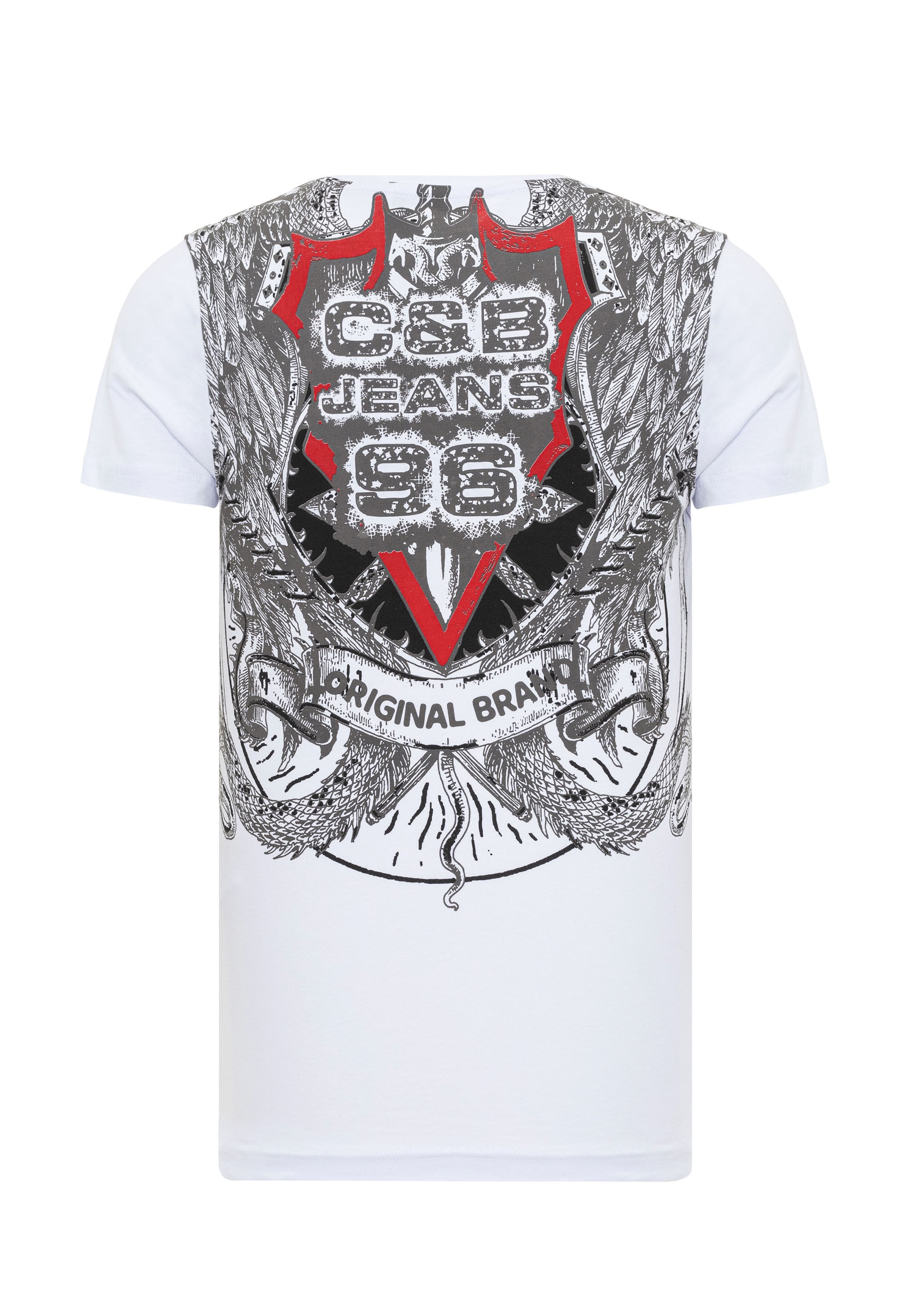 Cipo & Baxx T-Shirt »T-Shirt«, mit Schattenmuster auf der Vorder-und Rückseite