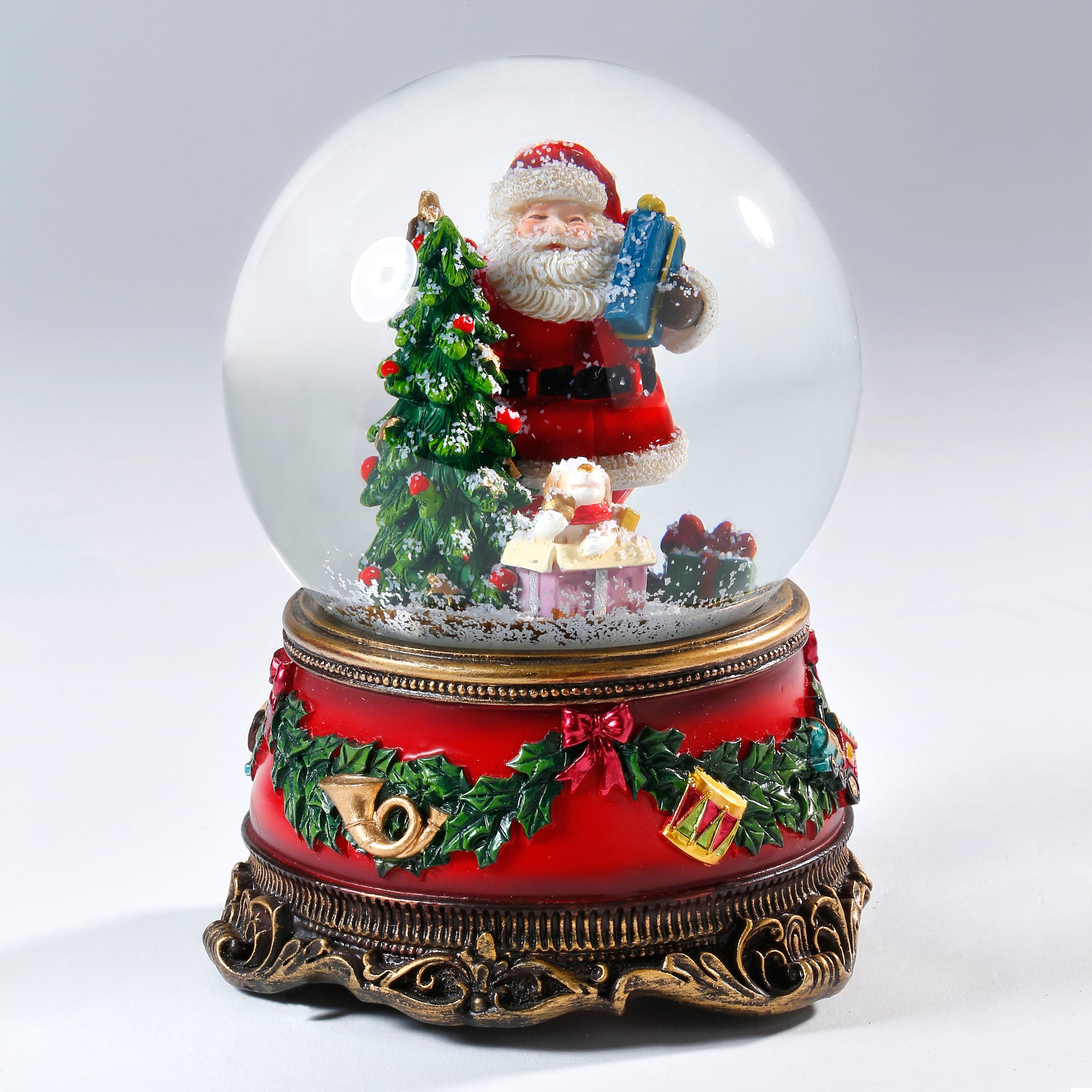 Black Friday CHRISTMAS GOODS by Inge Weihnachtsfigur »Santa, Weihnachtsdeko  rot«, Spieluhr zum Aufziehen mit Melodie \