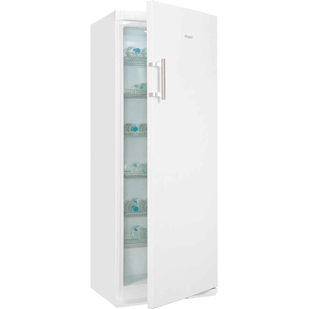 exquisit Getränkekühlschrank »GKS31-V-H-280F weiss«, GKS31-V-H-280F weiss, 163 cm hoch, 60 cm breit