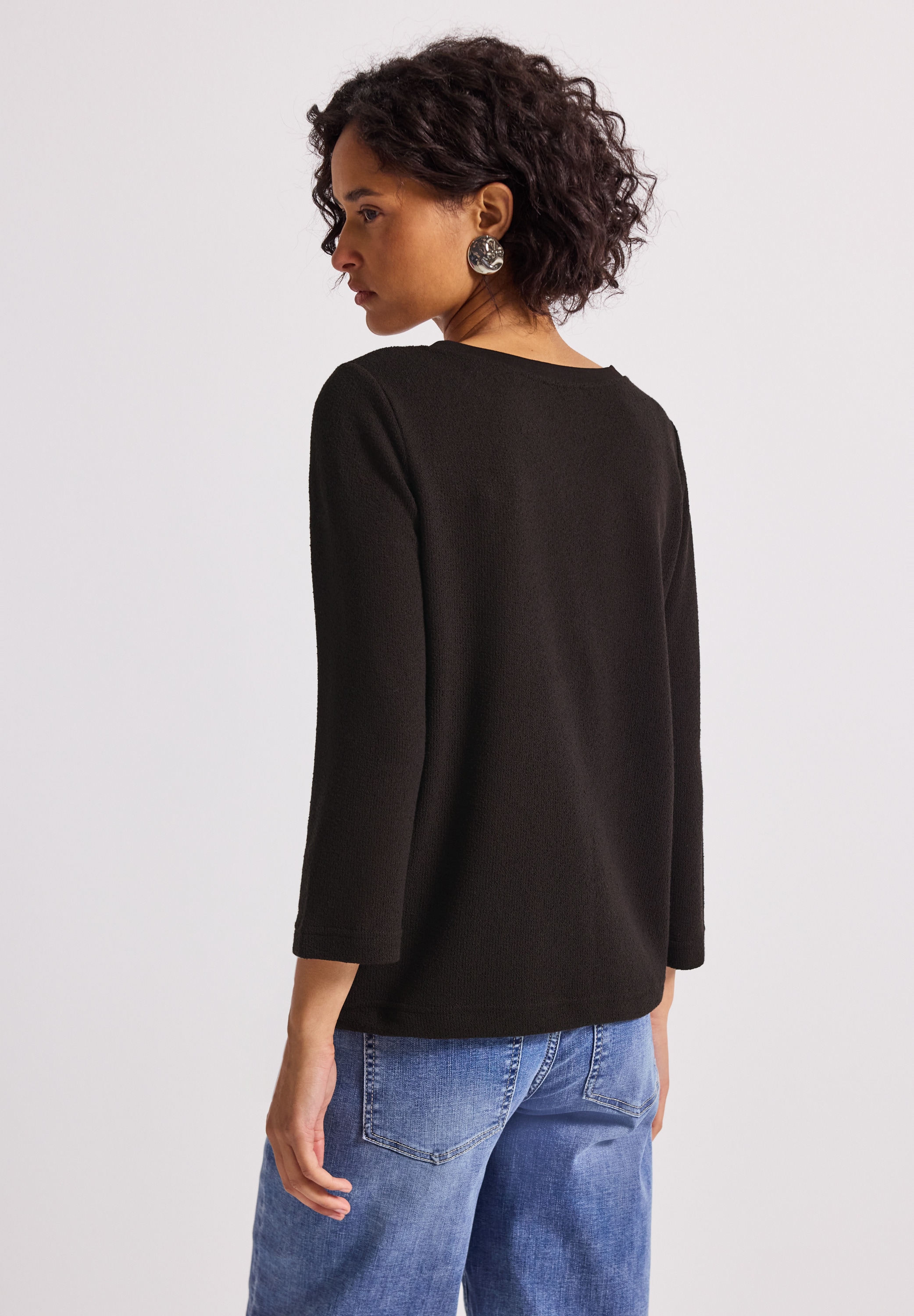 STREET ONE T-Shirt, mit Tunnelzug am Saum