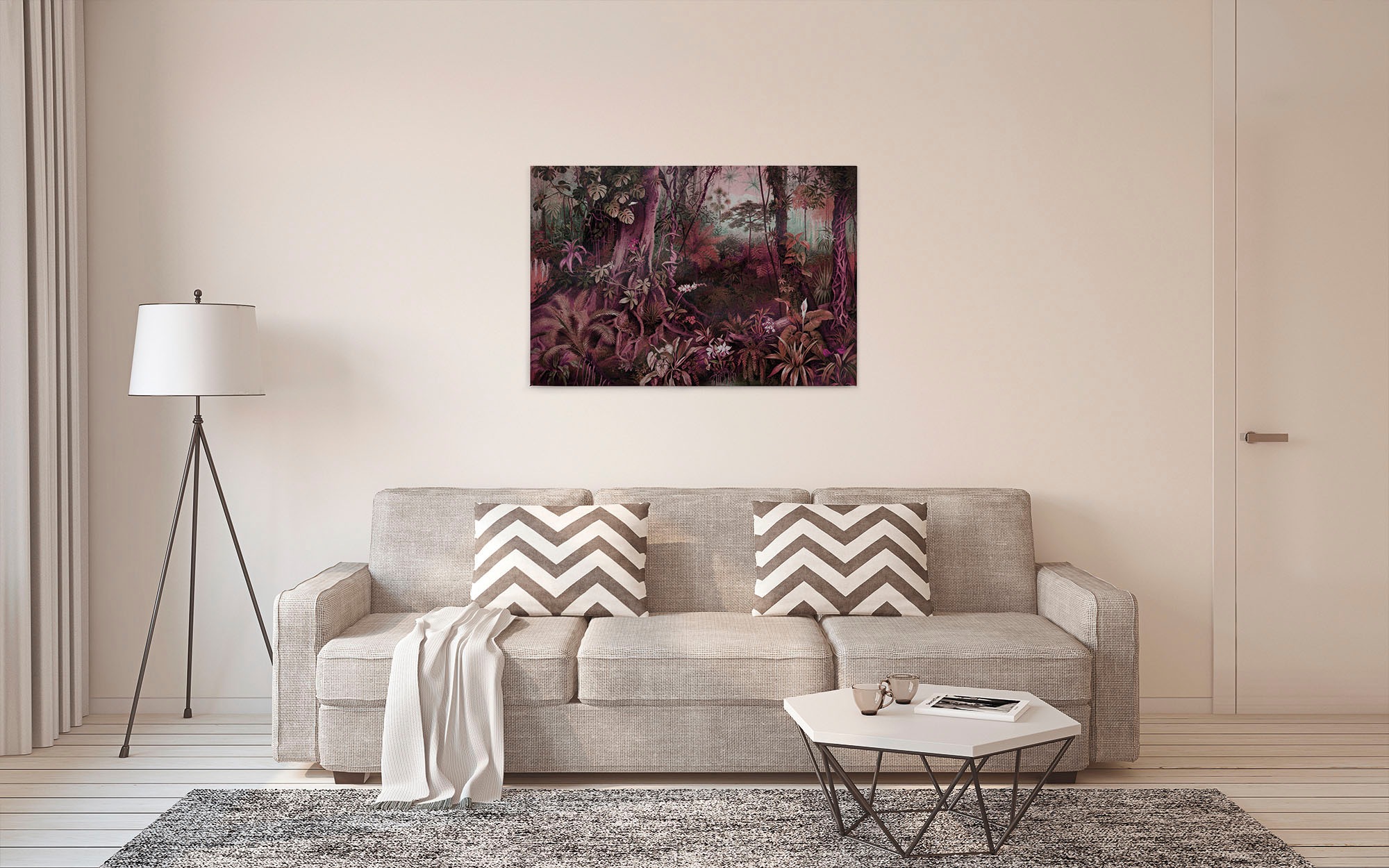A.S. Création Leinwandbild »jungle«, Kunst-Gemälde-Kinder, (1 St.), Keilrahmen Bild Dschungel Wald Leinwand-Bild Wohnzimmer modern Kinder