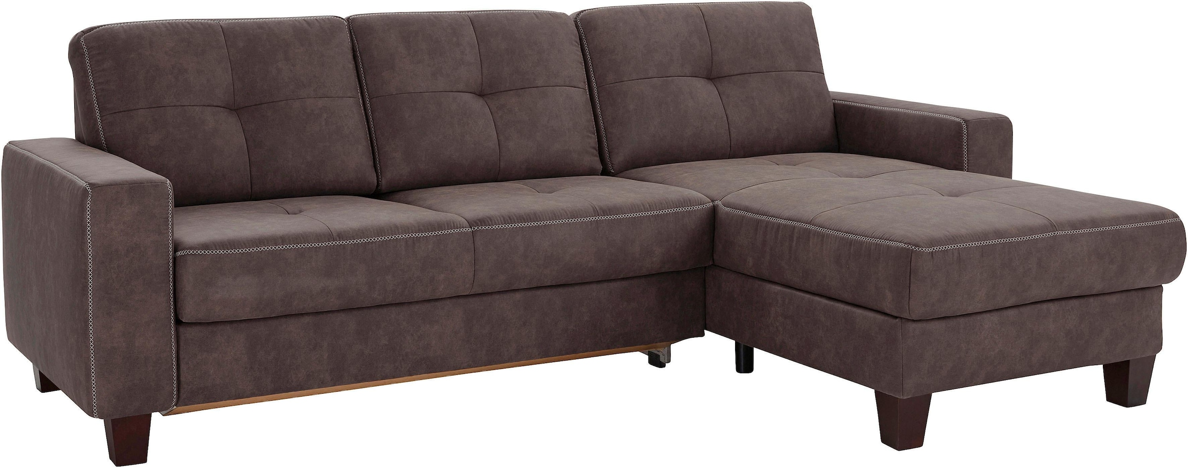 OTTO home Ecksofa "Varese" wahlweise mit Schlaffunktion und Vorziehfunktion