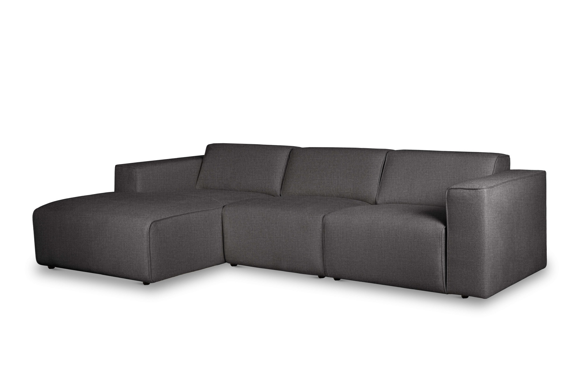 Home affaire Ecksofa »Noord mit Kedernaht, Breite 281 cm, L-Form« Cord, Struktur, Webstoff, mit Wellenunterfederung, Massivholzrahmen