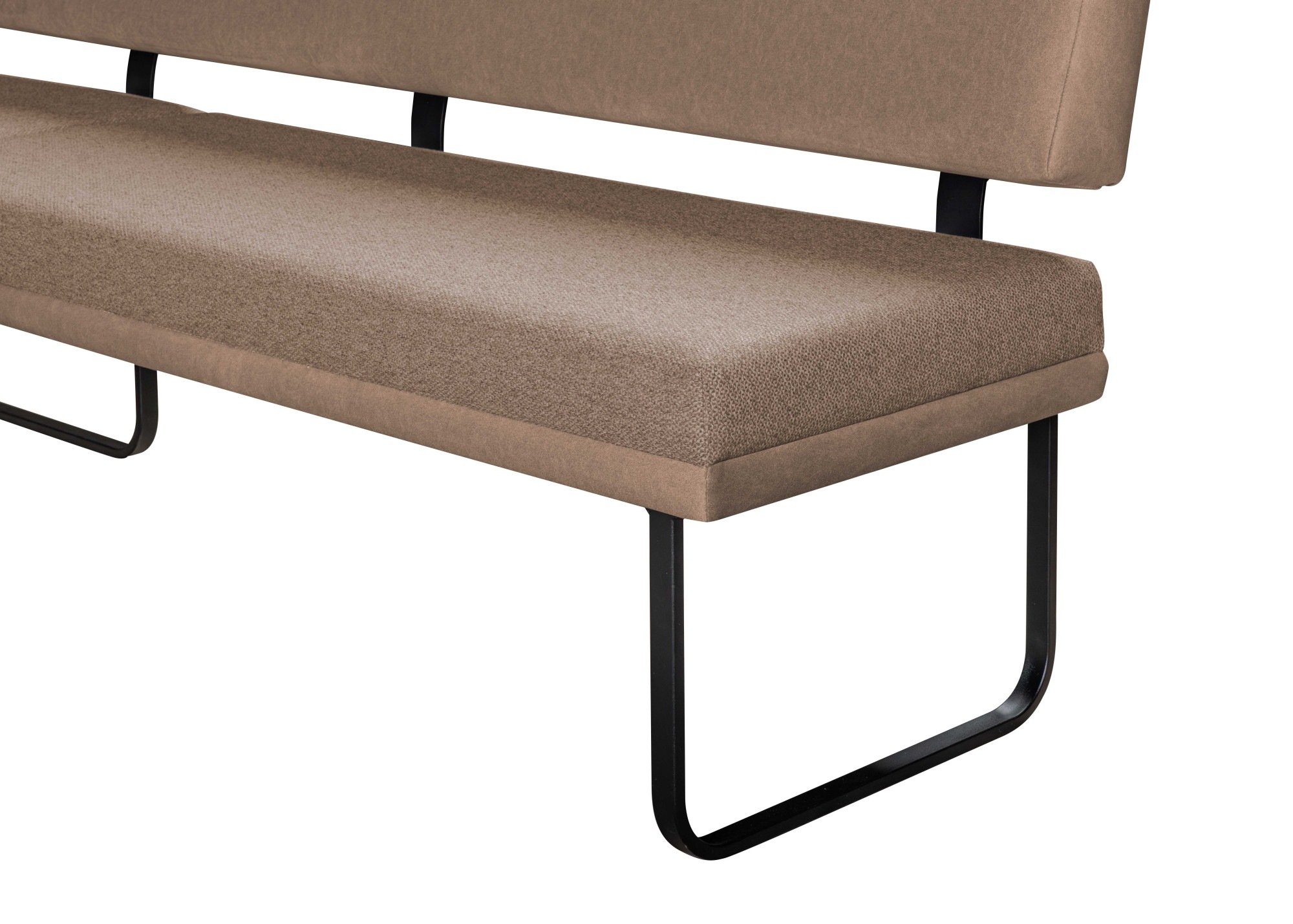 OTTO home Eckbankgruppe »Gabi Essecke, Sitzgruppe, Eckbankgruppe, Küchenbankgruppe« Set, 4tlg, 4 tlg. tlg. Gestell aus matt-schwarzem Flachmetall, stabil, 2-Stoff-Design