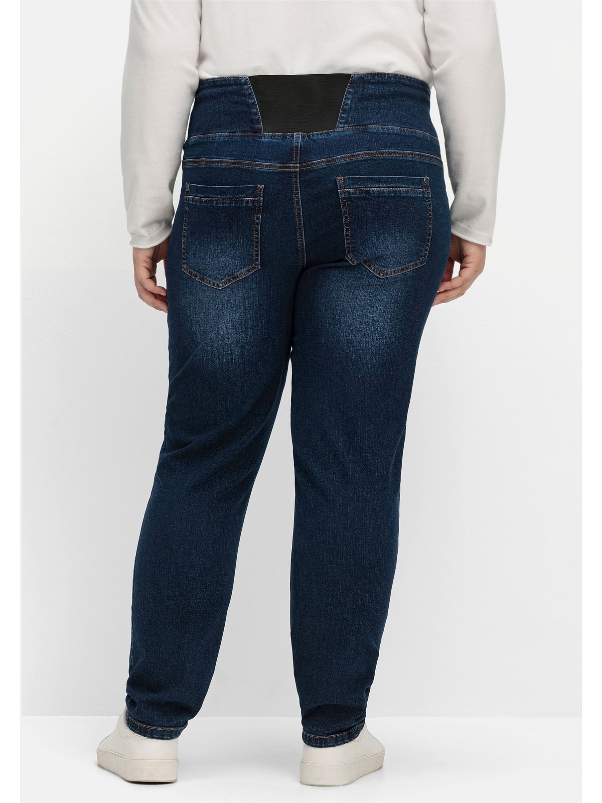 Sheego Stretch-Jeans »Große Größen«, mit breitem High-Waist-Bund
