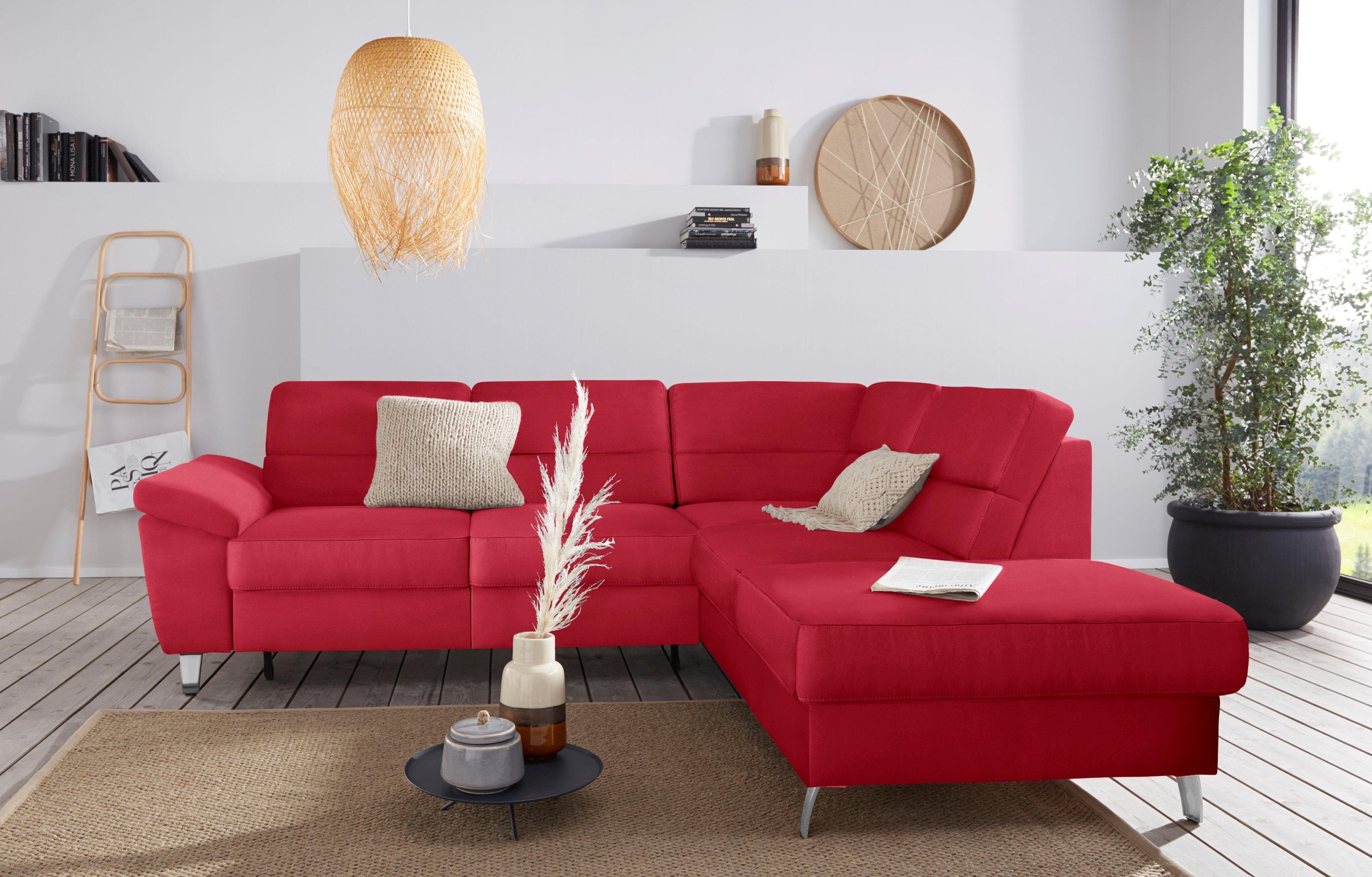 sit&more Ecksofa "Sorano L-Form", wahlweise mit Bettfunktion und Bettkasten günstig online kaufen
