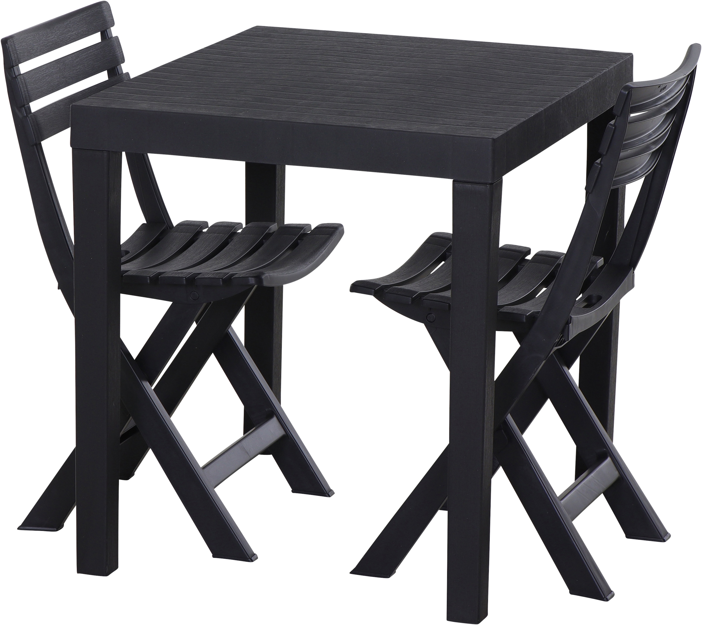 Progarden Balkonset »Club« Set, 3 tlg. anthrazit 3-teilig