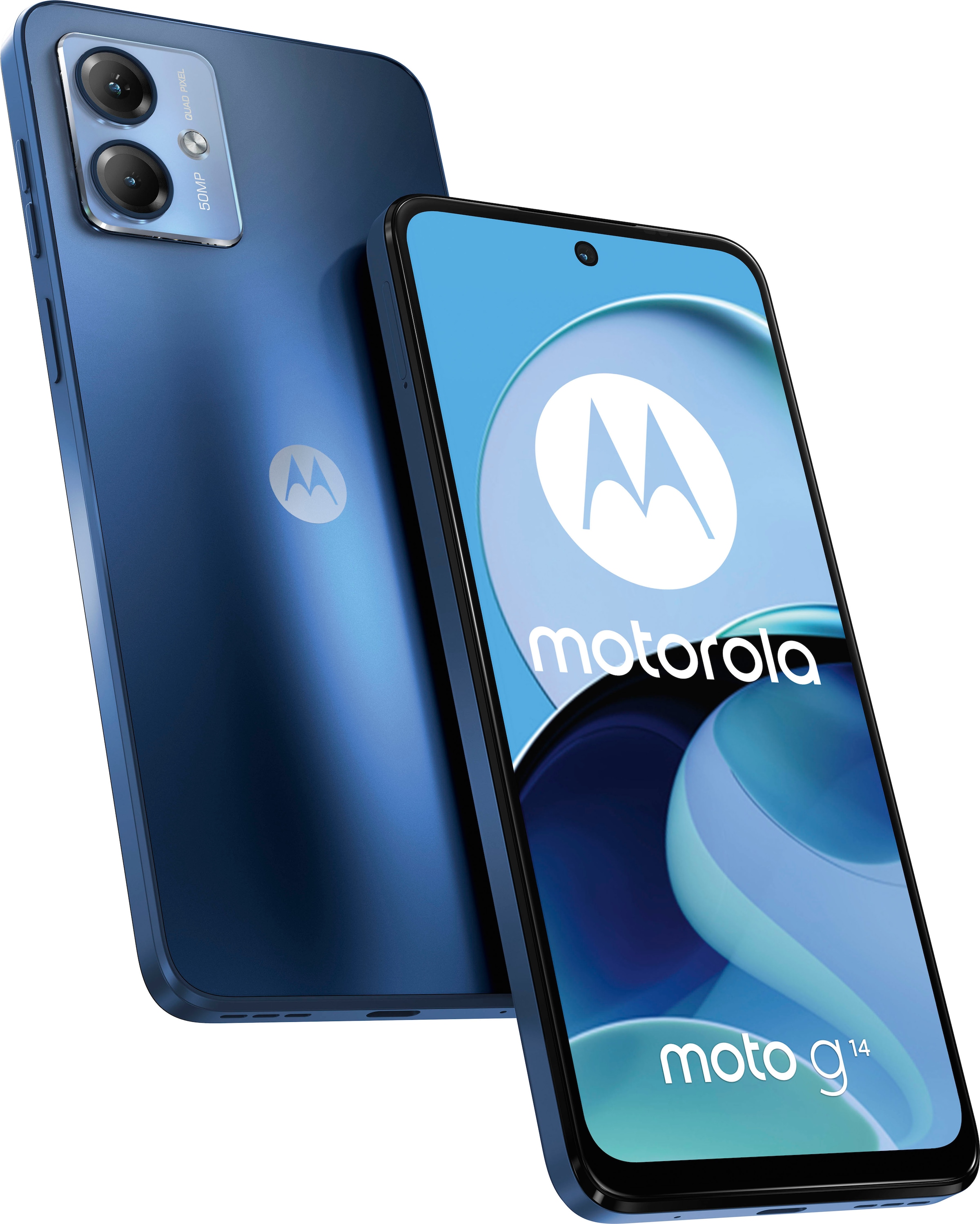 Motorola Smartphone »moto g14«, Sky Blue, 16,51 cm/6,5 Zoll, 128 GB Speicherplatz, 50 MP Kamera