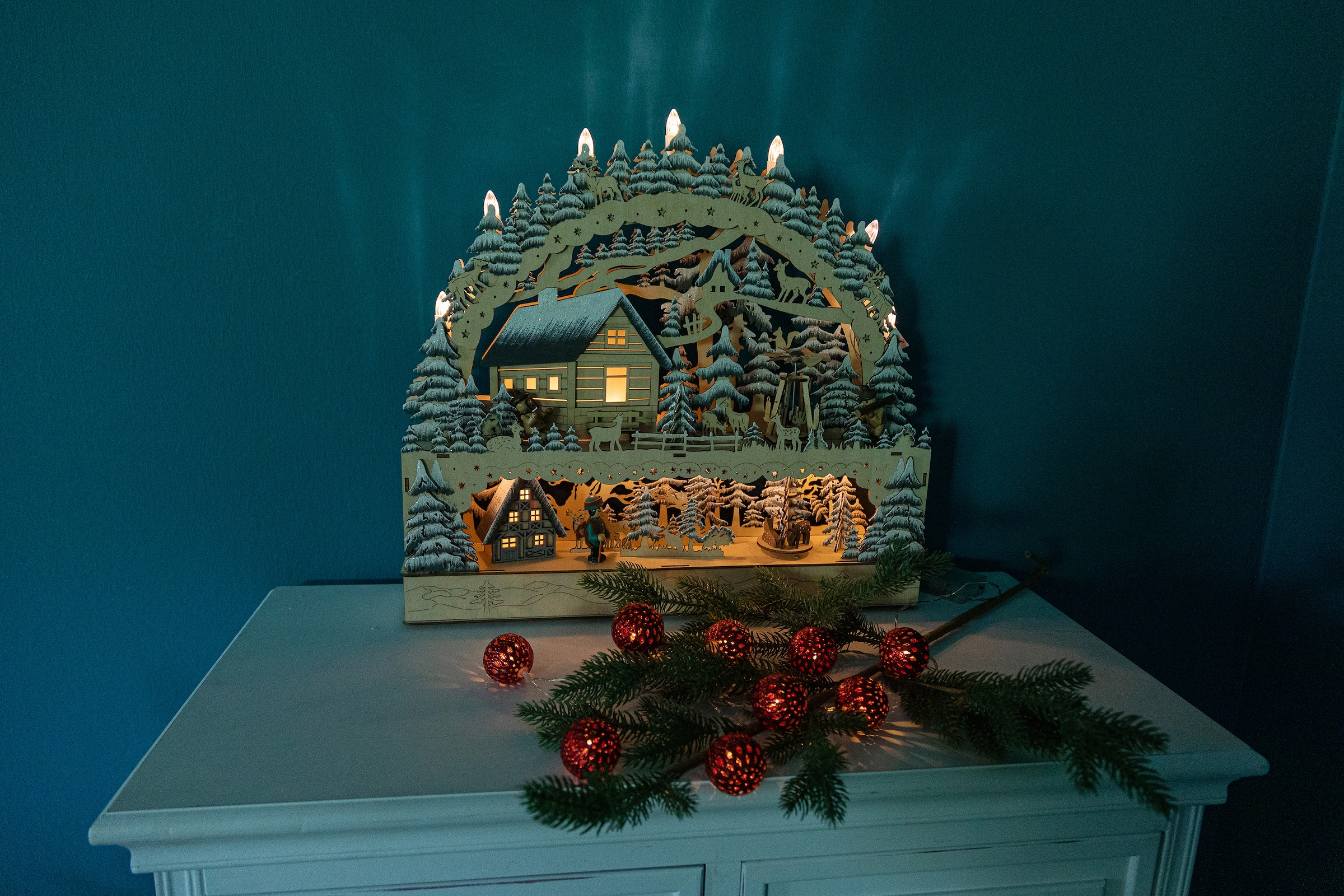 Home affaire LED Schwibbogen »Weihnachtsdeko«, aus Holz, mit LED  Beleuchtung, Höhe ca. 47 cm bestellen | BAUR