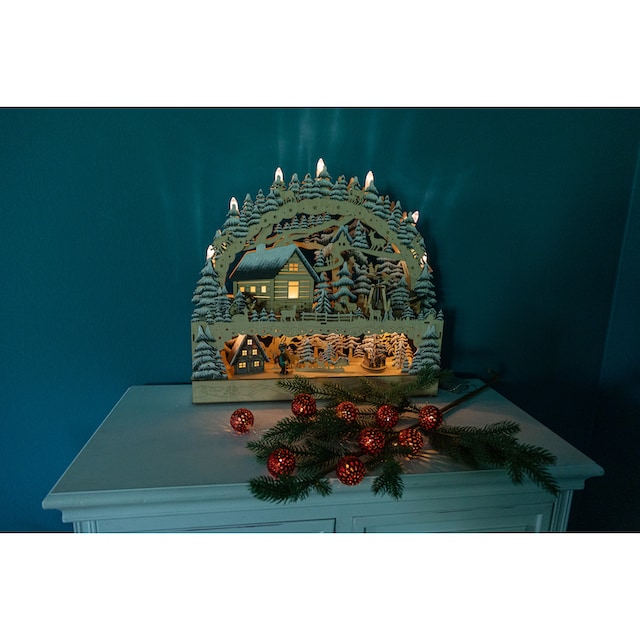 Home affaire LED Schwibbogen »Weihnachtsdeko«, aus Holz, mit LED  Beleuchtung, Höhe ca. 47 cm bestellen | BAUR
