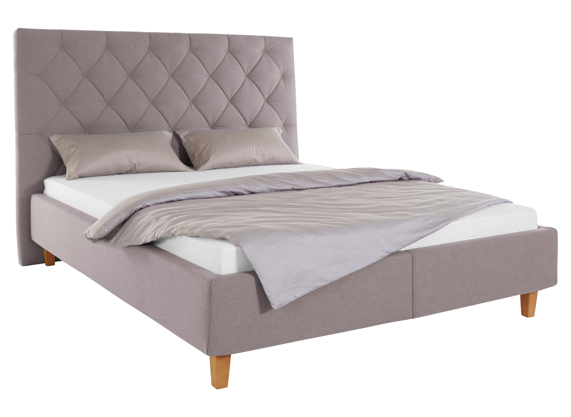 Home affaire Polsterbett "Sunley 140" Kreuzsteppung, Kopfteilhöhe 142 cm, o günstig online kaufen