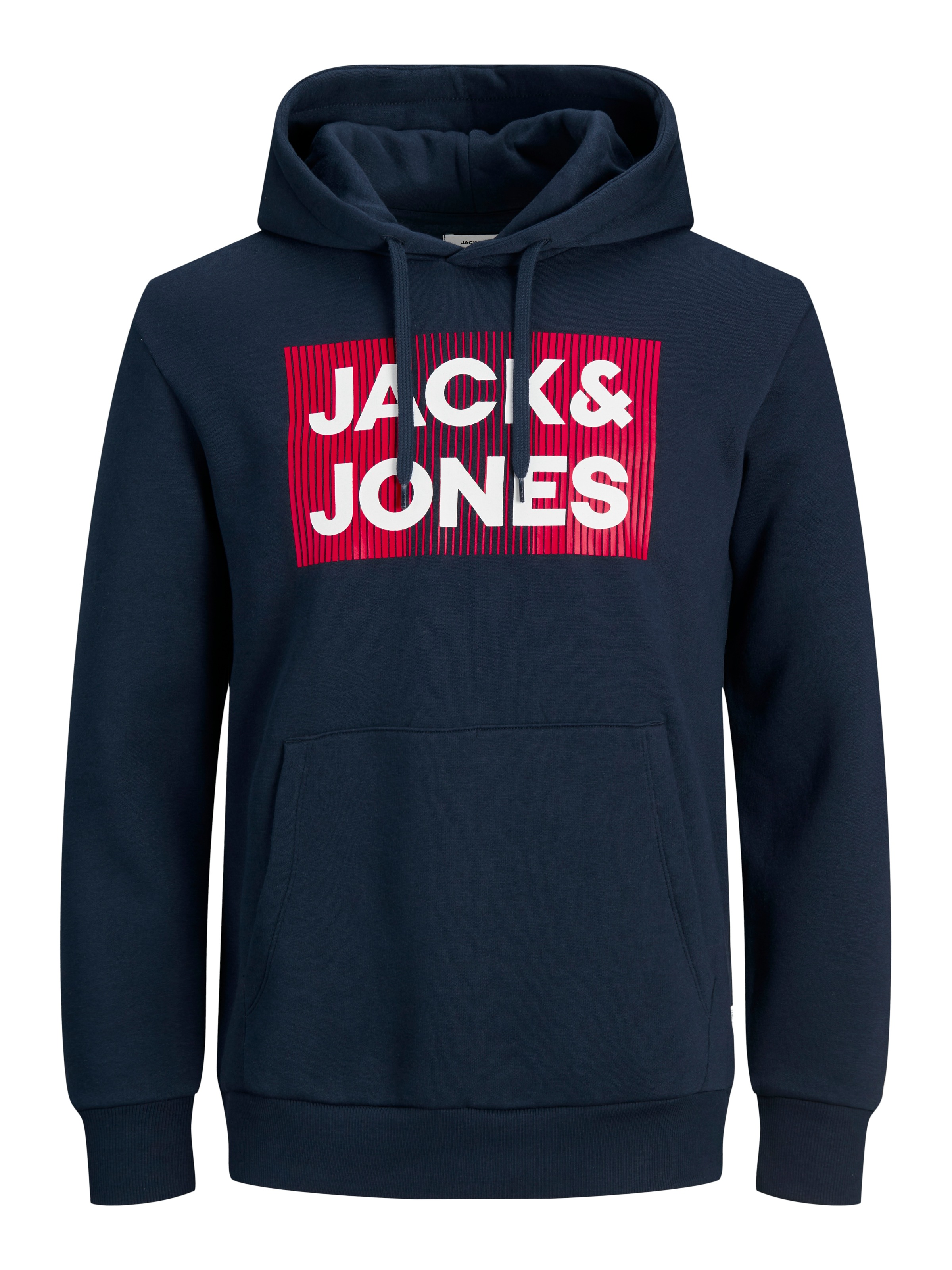 Jack & Jones Kapuzensweatshirt »JJECORP  Kapuze und Frontprint«, bedruckt, modisch, regular fit, Baumwollmischung, Rundhals
