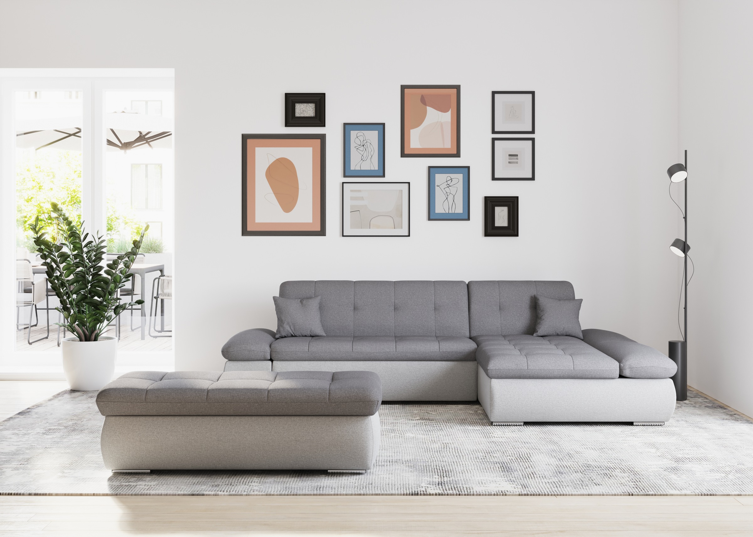 DOMO collection Ecksofa "Moric, L-Form, XXL-Sofa - Breite 300cm", wahlweise günstig online kaufen