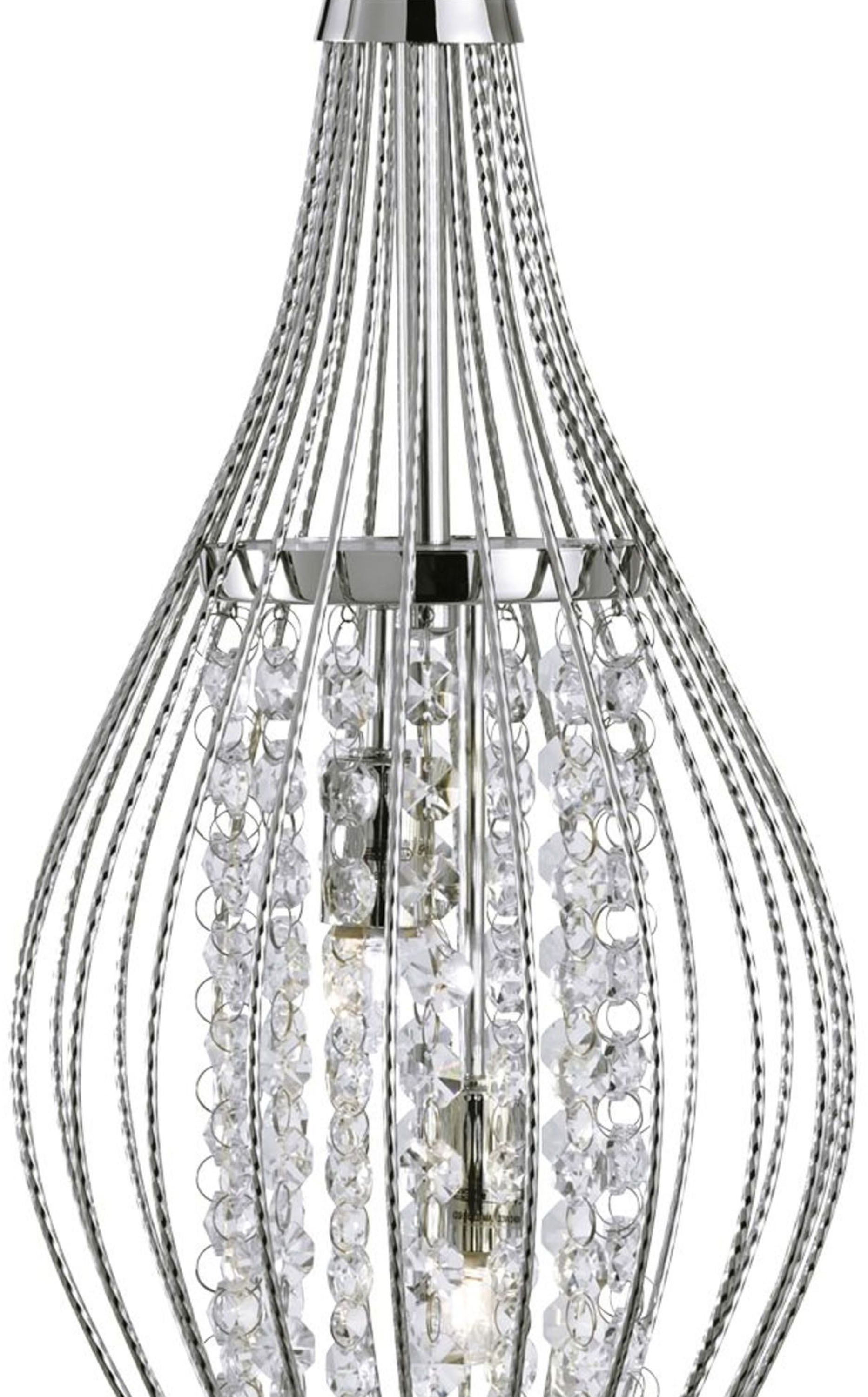 Searchlight Hängeleuchte »Rocket 2Lt Pendant - Chrome Metal & Crystal« G9 1 Stk.