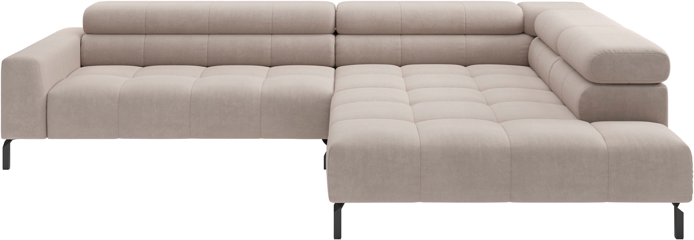 Home affaire Ecksofa "Claya, 311 cm breit, L-Form, inkl. Kopfteilverstellung" wahlweise elektrischer Sitzvorzug