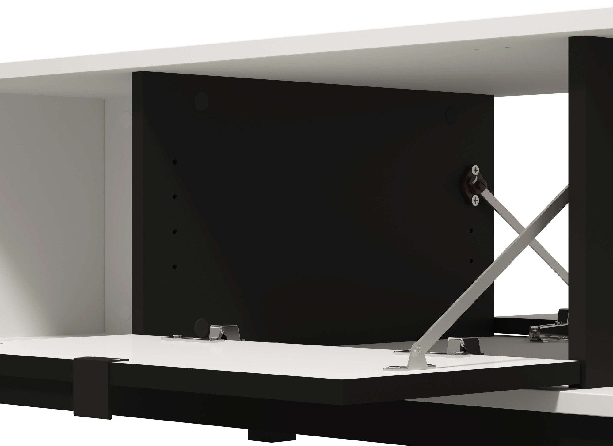 Home affaire Couchtisch »Sarthe, 120 cm, modernes Design mit viel Stauraum«, vier offene Regale und eines mit Türen, Artisan-Eiche