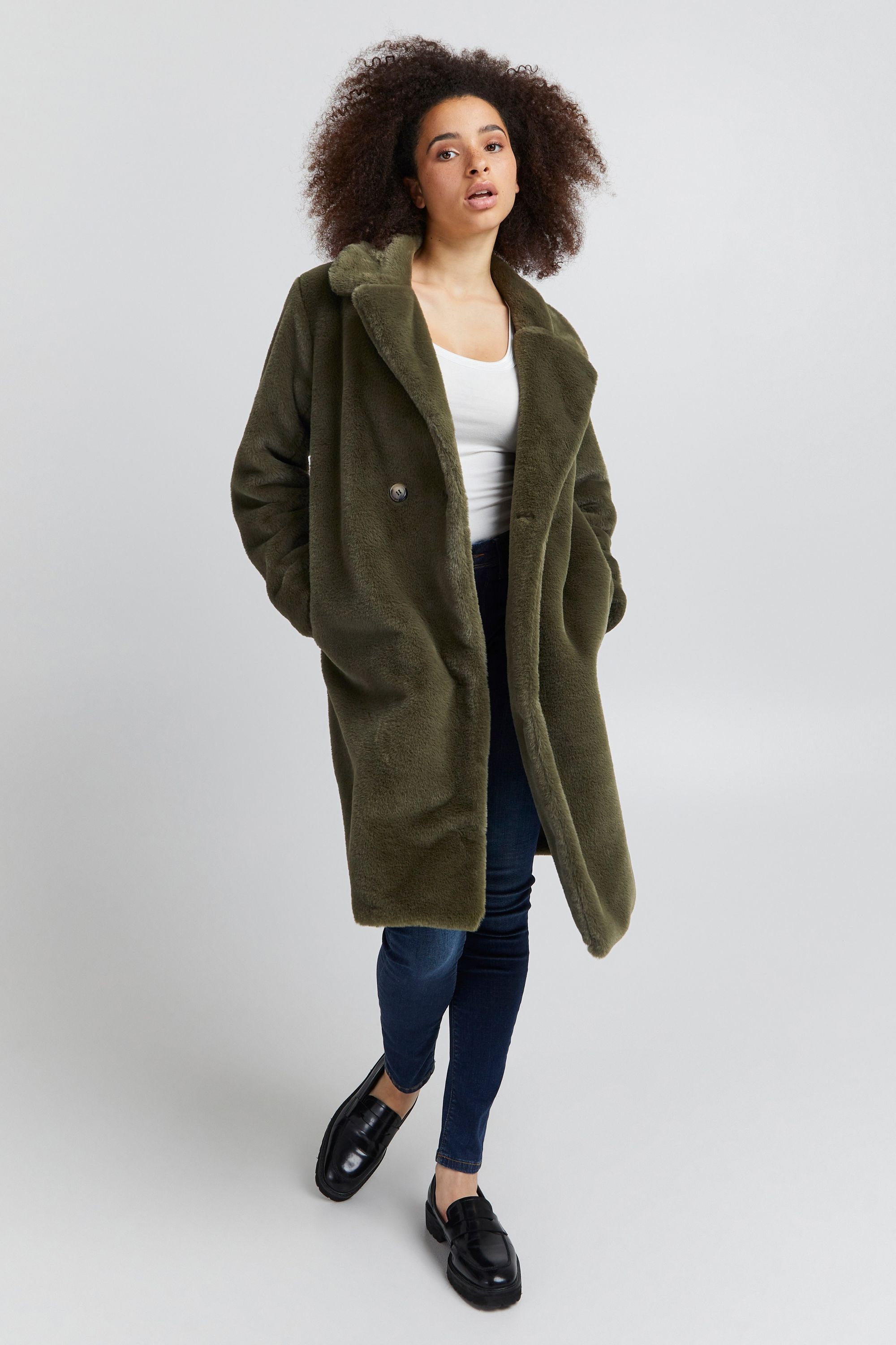 Ichi Winterjacke »Wintermantel IHHaya«, ohne Kapuze