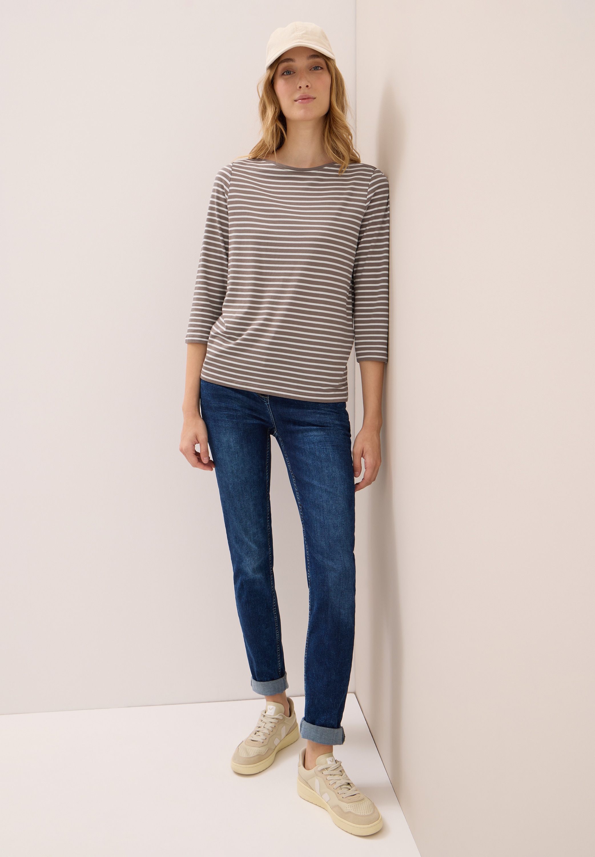 Cecil 3/4-Arm-Shirt, mit Streifen Muster